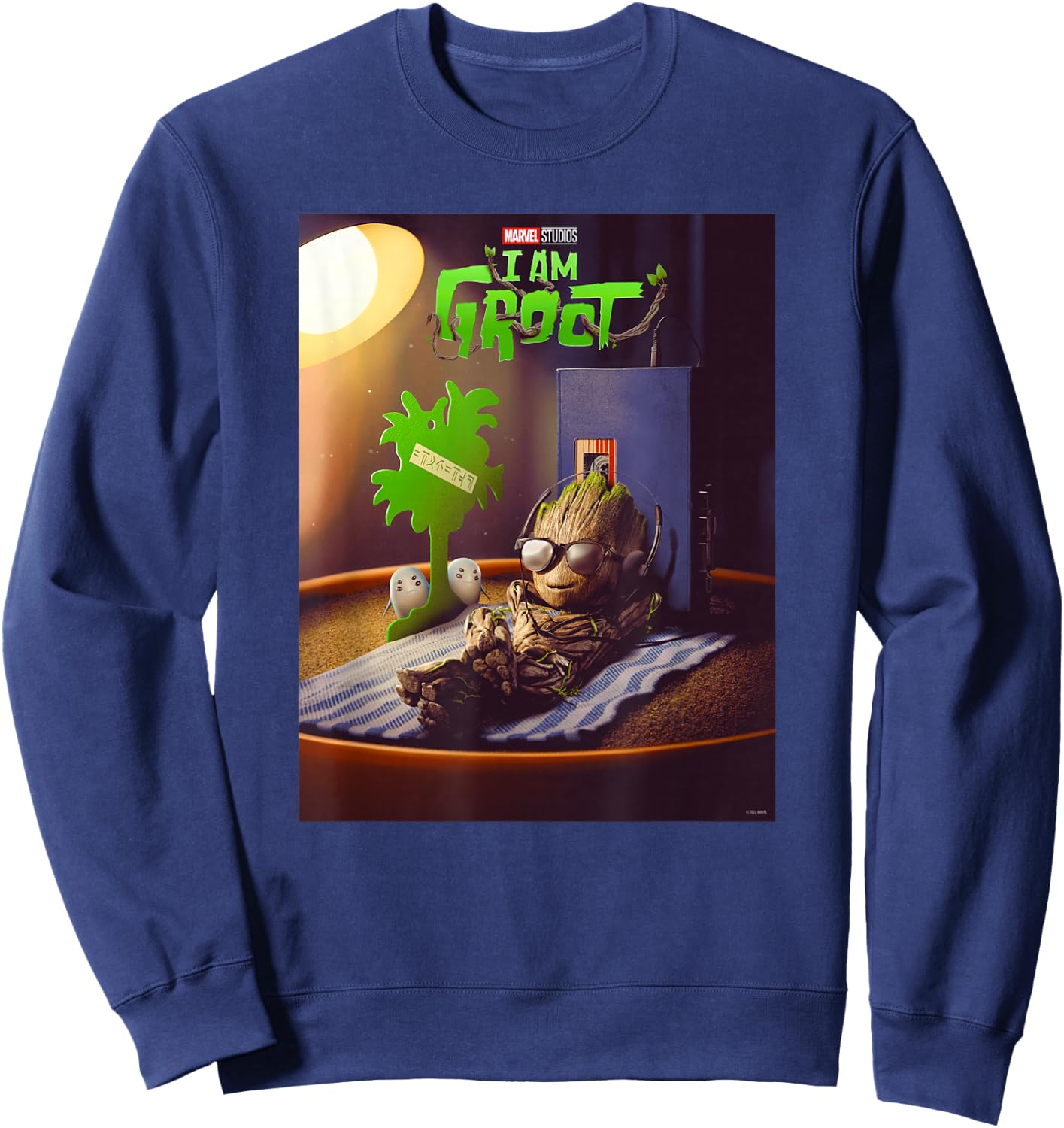 Marvel Studios I Am Groot Poster , black Sweatshirt - Sweatshirt | Navy