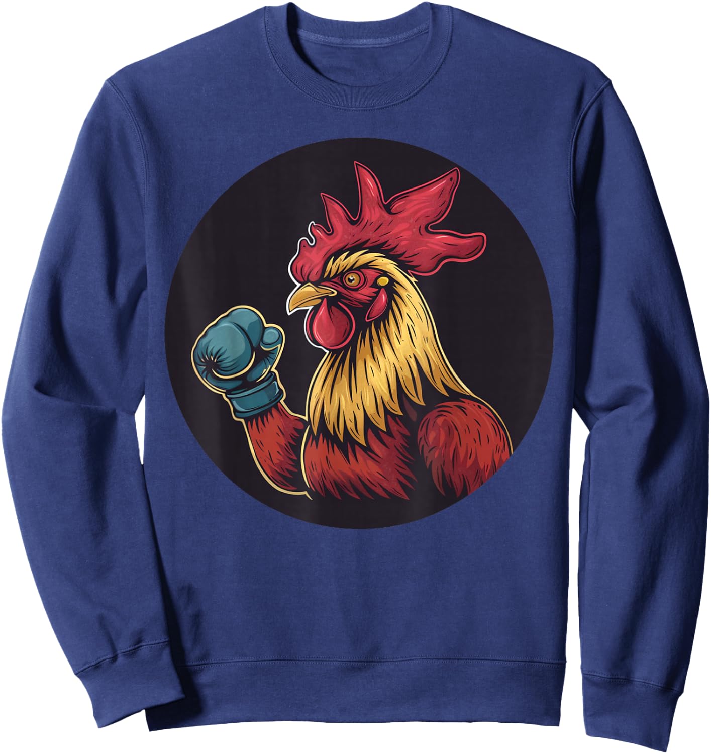 Fighting rooster with cool boxing gloves costume Sweatshirt - Sweatshirt | Navy