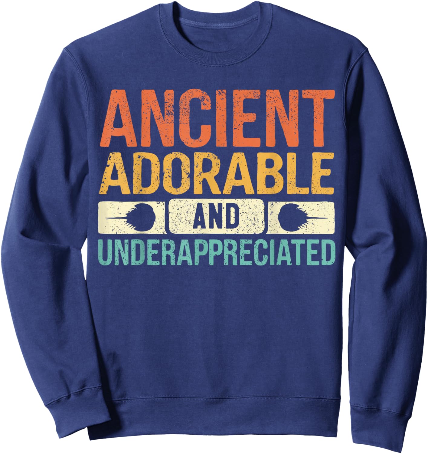 Ancient Adorable Horseshoe Crabs Sweatshirt - Sweatshirt | Navy