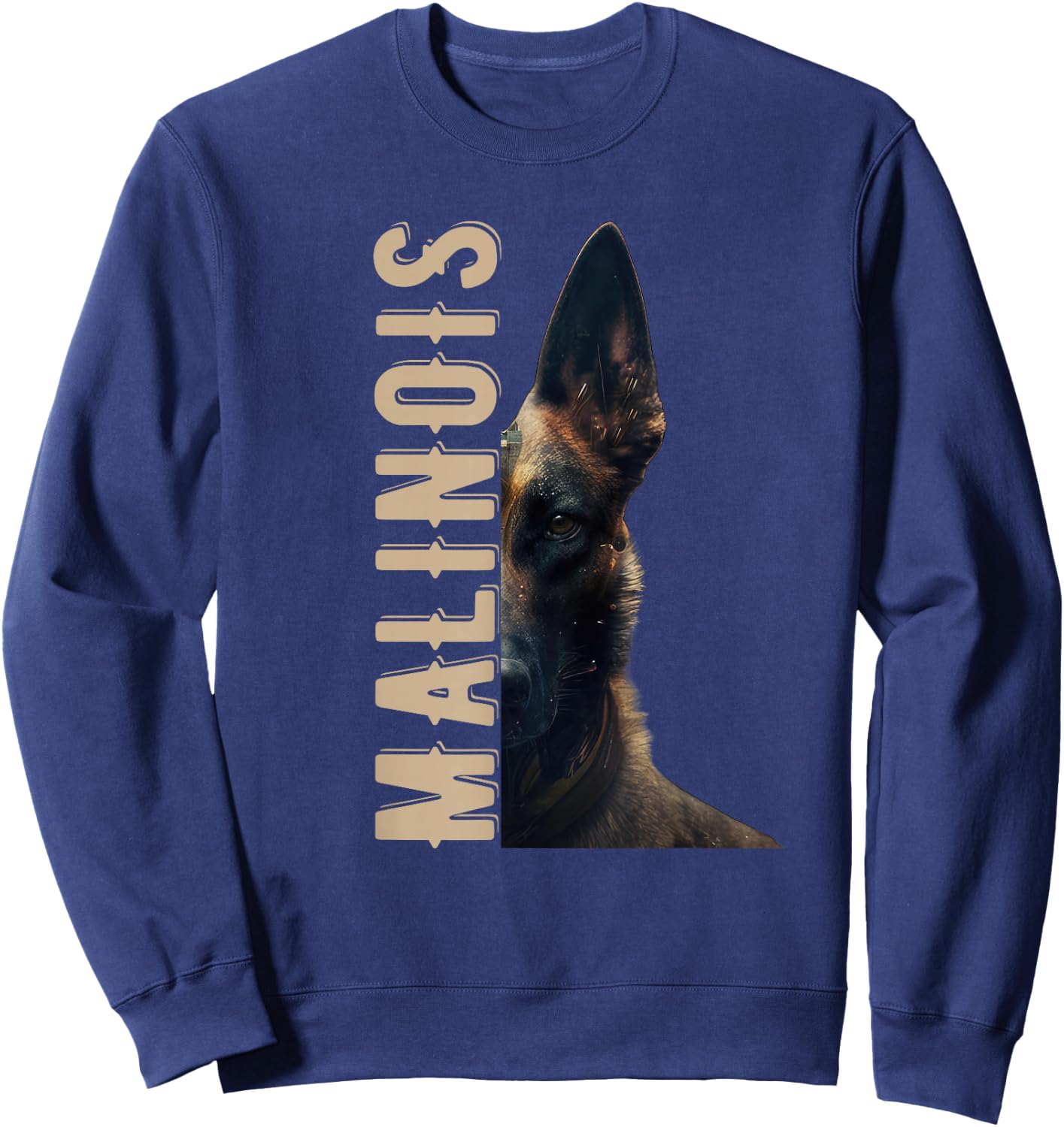 Malinois Belgian Shepherd Dog , black Sweatshirt - Sweatshirt | Navy