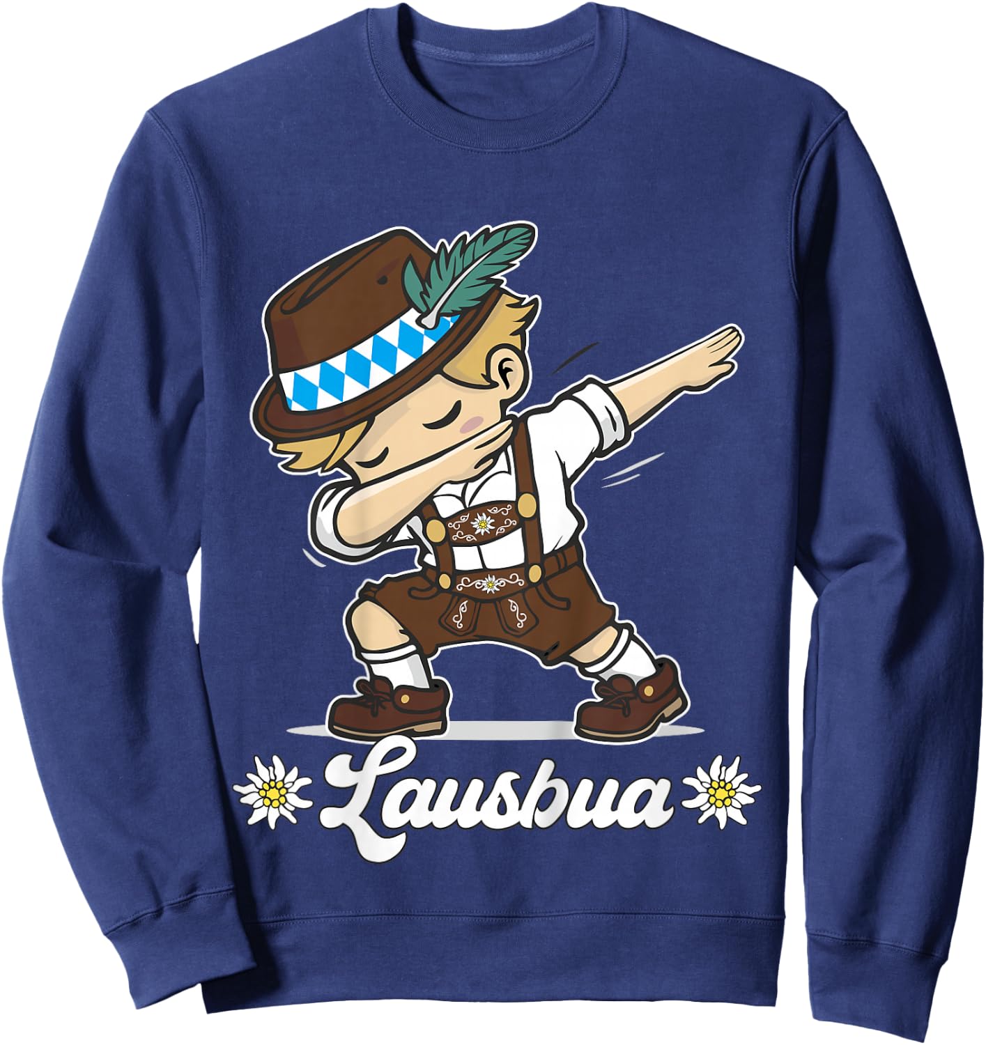 Lausbua Dabbing Bayerischer Junge Trachten Ersatz Sweatshirt - Sweatshirt | Navy
