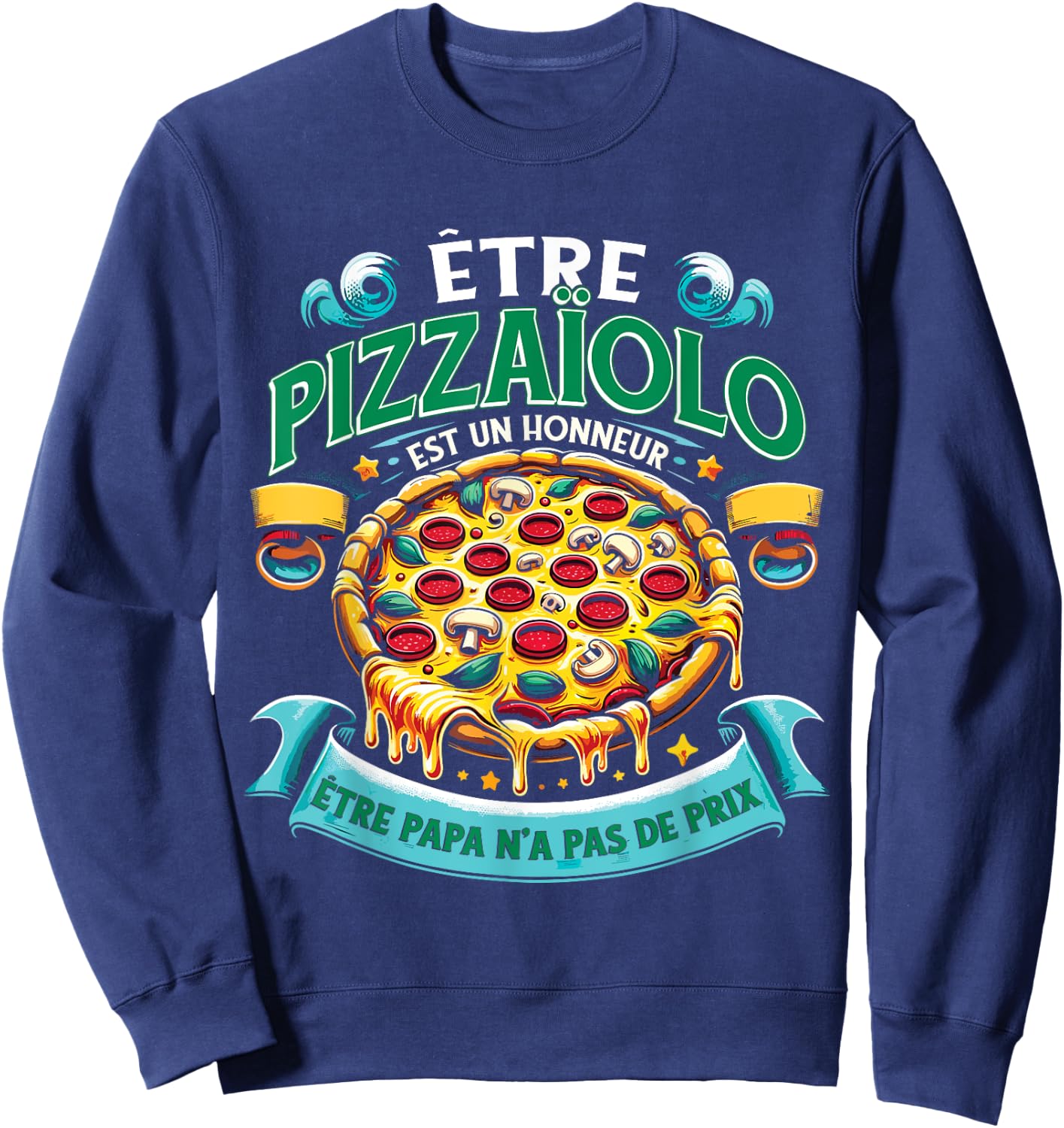 Italian Pizza Maker Pizzeria , Black, S Sweatshirt - Sweatshirt | Navy