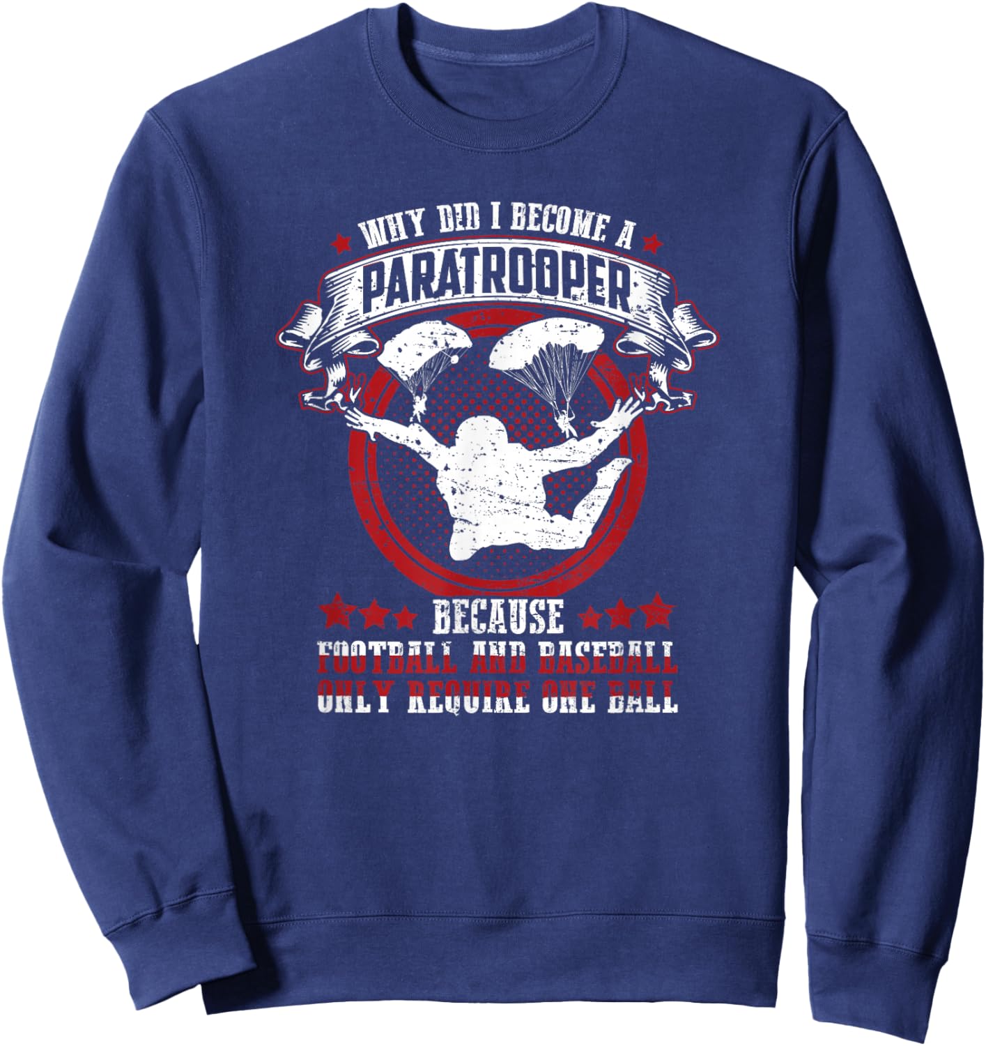 Funny 82nd 101st Airborne Paratrooper Military Sweatshirt - Sweatshirt | Navy