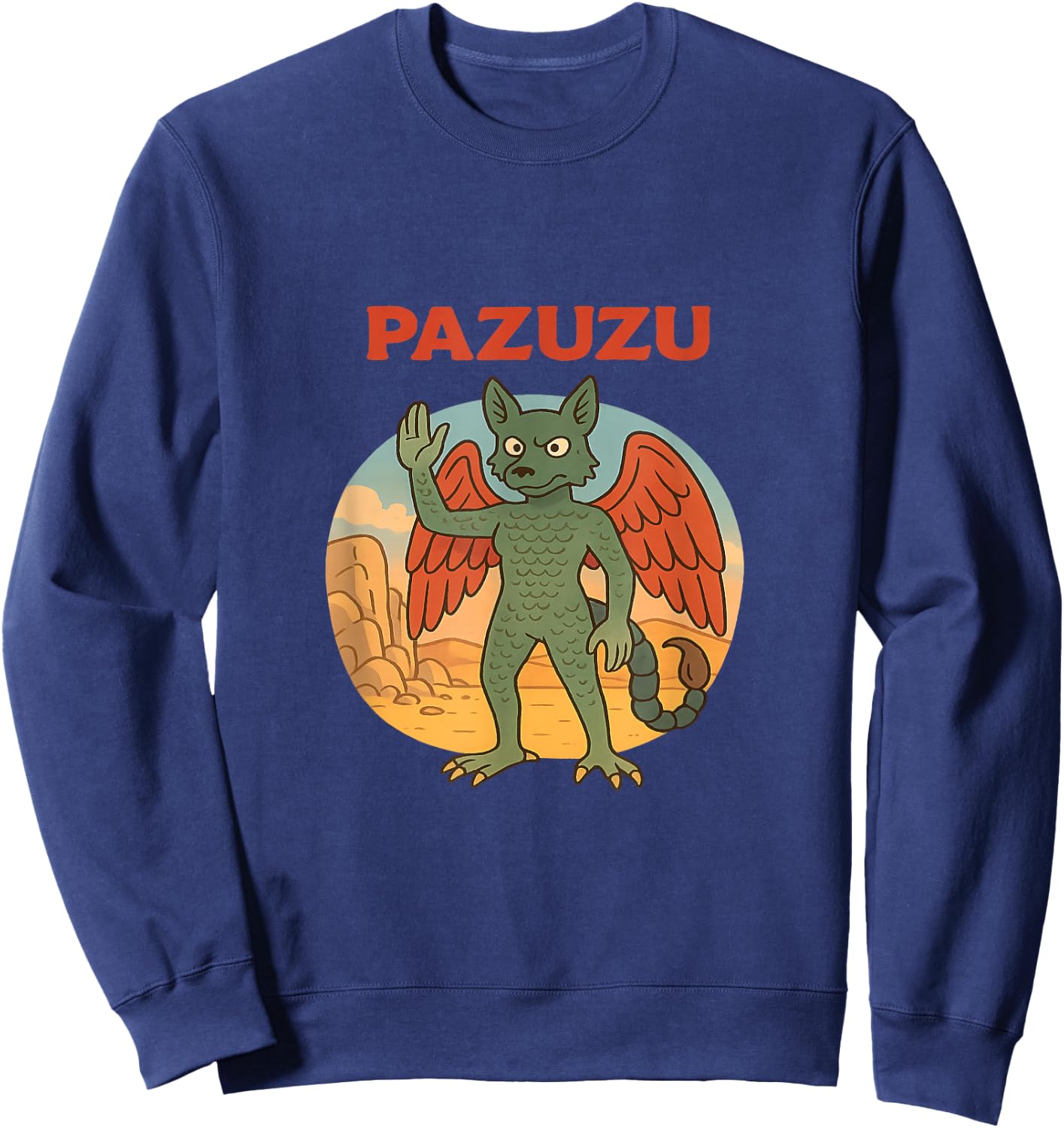 Pazuzu demon the ancient Mesopotamian wind demon Sweatshirt - Sweatshirt | Navy