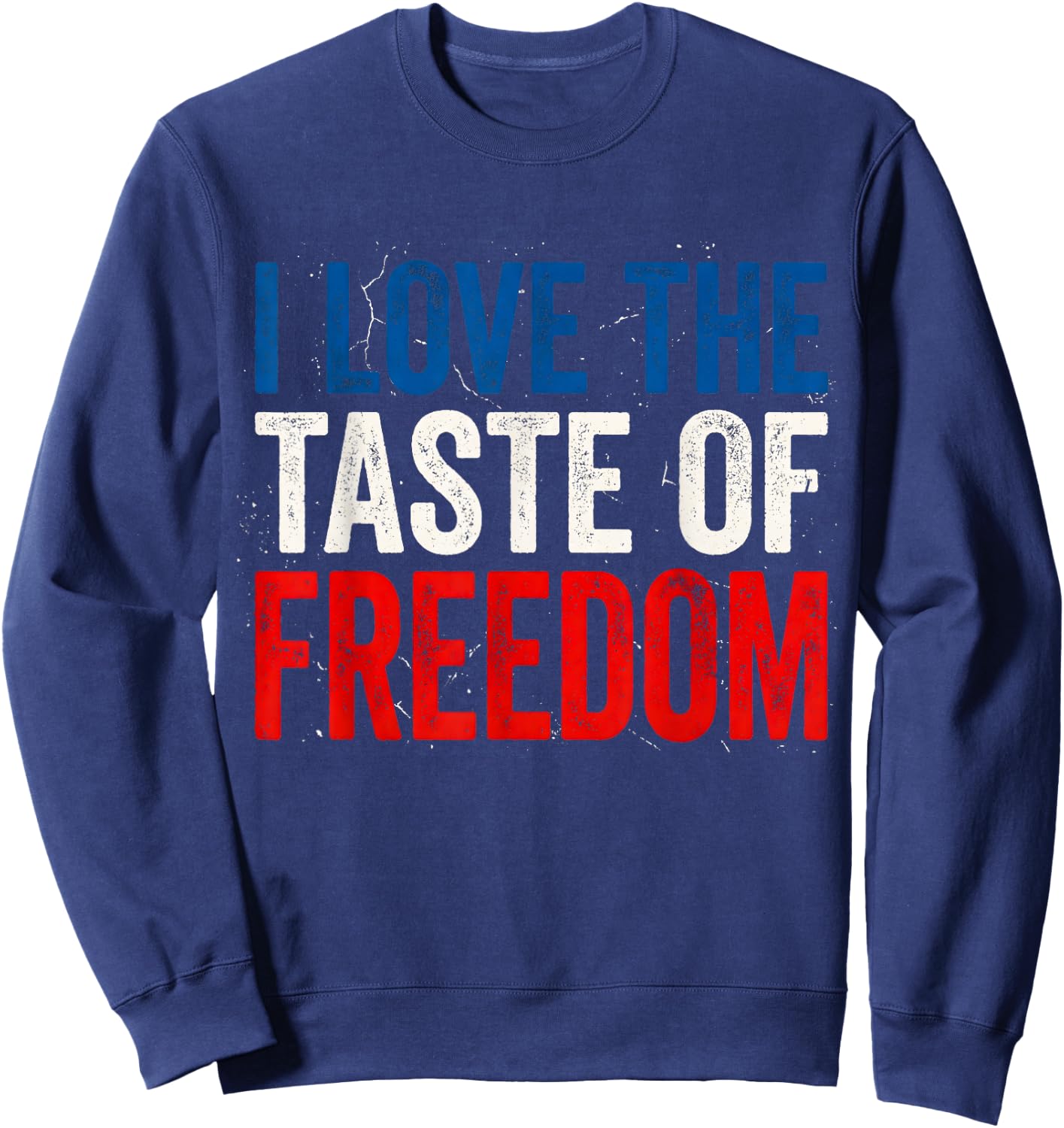 I Love The Taste of Freedom Couple Matching Patriotic Fourth Sweatshirt - Sweatshirt | Navy