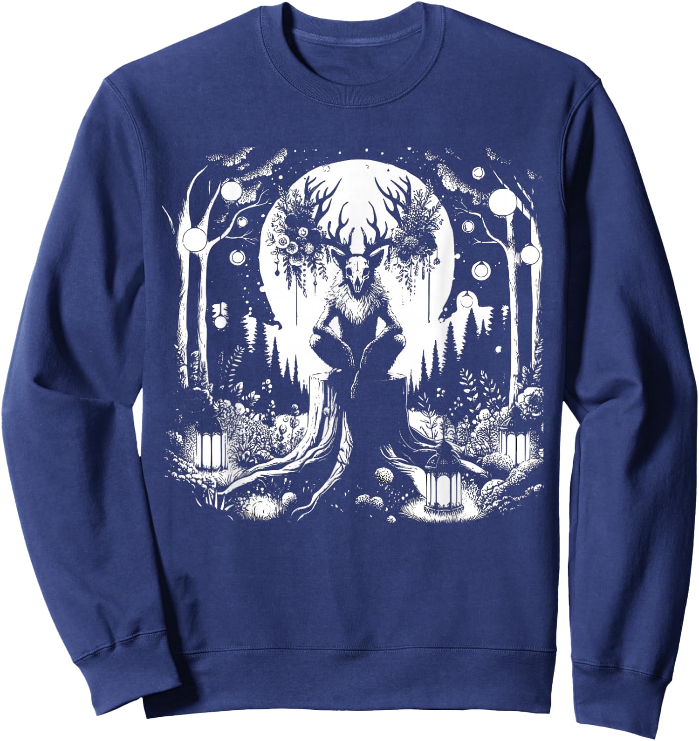 Wendigo Folklore Creature Cryptid Fantasy Monster Wendigo Sweatshirt - Sweatshirt | Navy