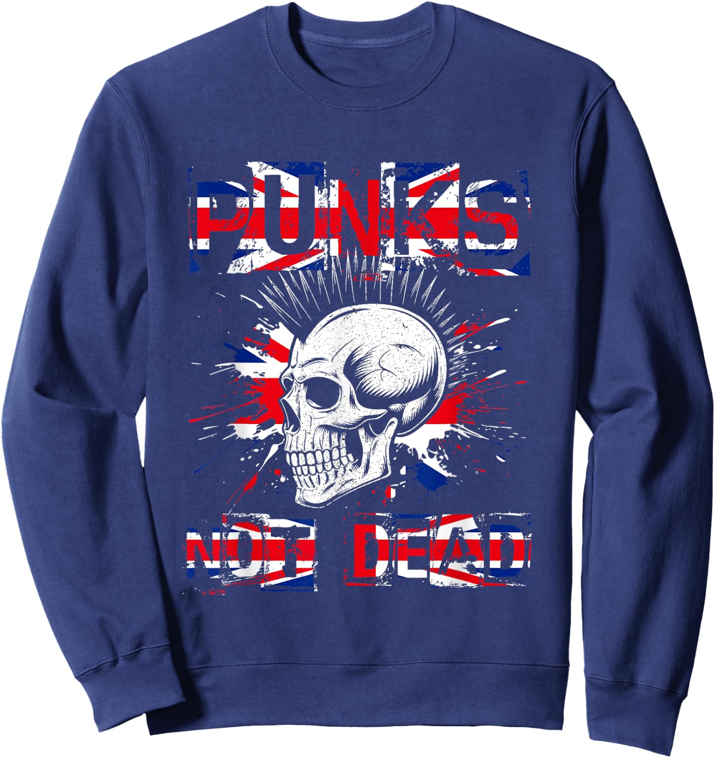 Punks Not Dead Punk Vintage , black, S Sweatshirt - Sweatshirt | Navy