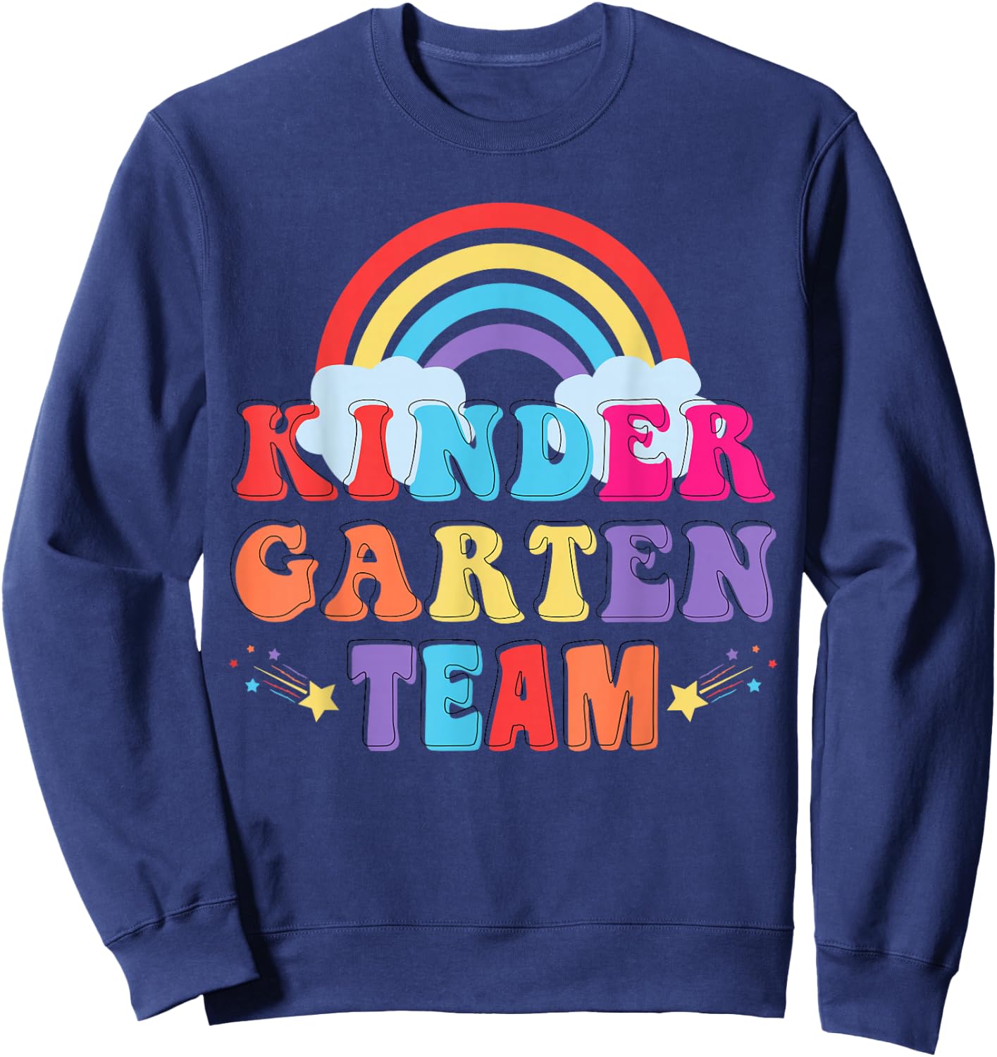 Kindergarten Kita Team Outfit Erzieherin Erzieher Regenbogen Sweatshirt - Sweatshirt | Navy