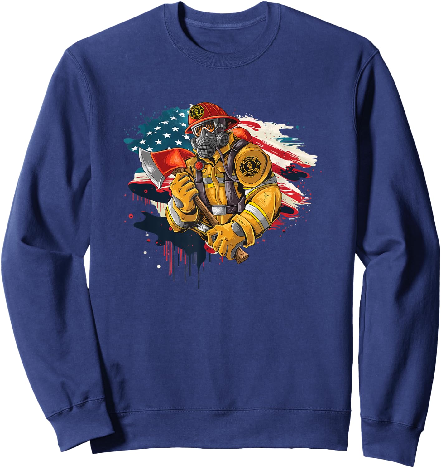 Firefighter Bravery Courage Honor Fire Sweatshirt - Sweatshirt | Navy
