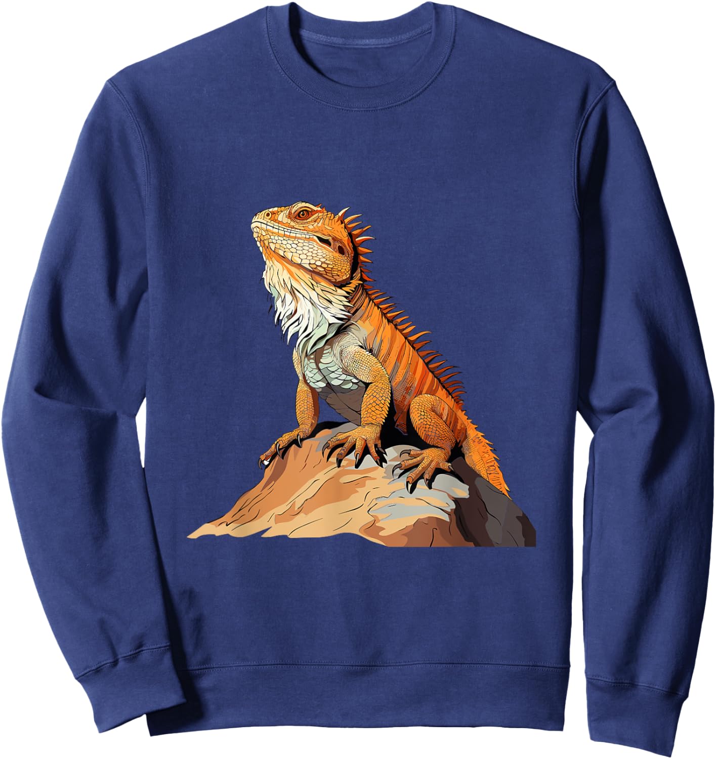 Bearded Dragon Pogona Reptile Graphic Sweatshirt - Sweatshirt | Navy