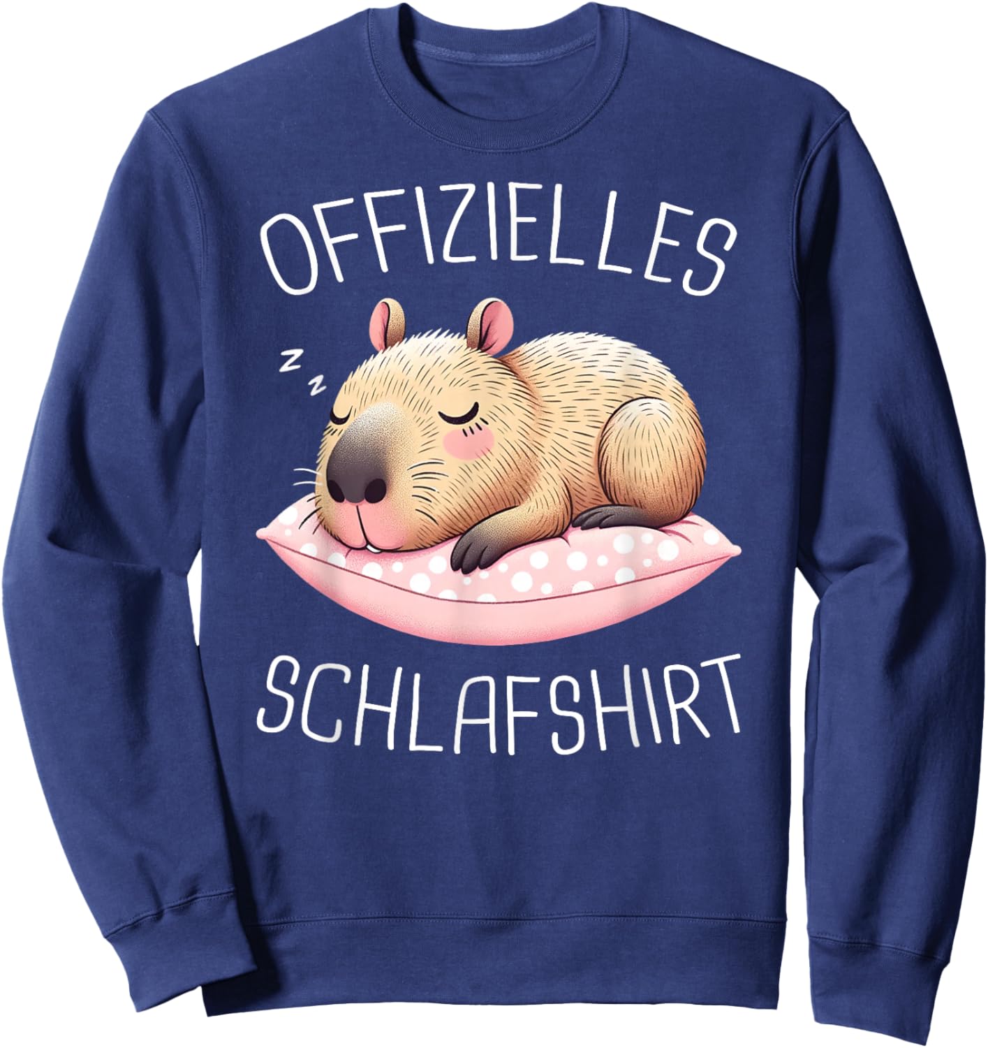Capybara Official Sleepshirt Water Pig Pyjamas , black Sweatshirt - Sweatshirt | Navy