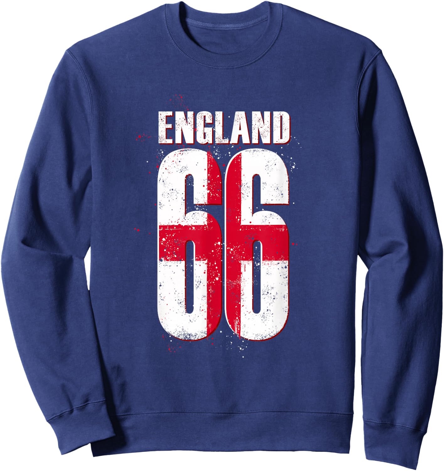 Vintage England 66 Flag Proud English Fan Retro Memorabilia Sweatshirt - Sweatshirt | Navy