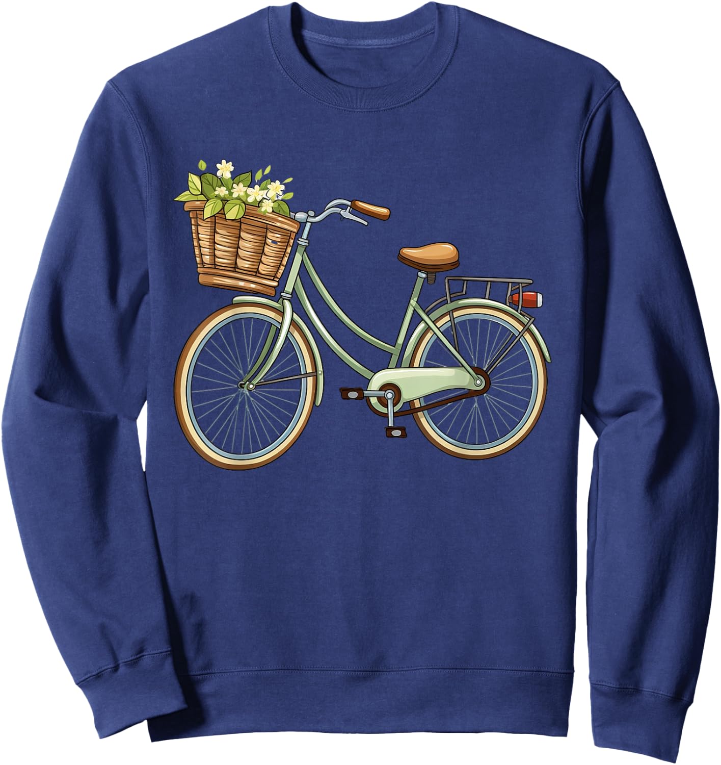 EIN schöner Retro Fahrrad mit dem Blumen Korb Fahrrad Sweatshirt - Sweatshirt | Navy