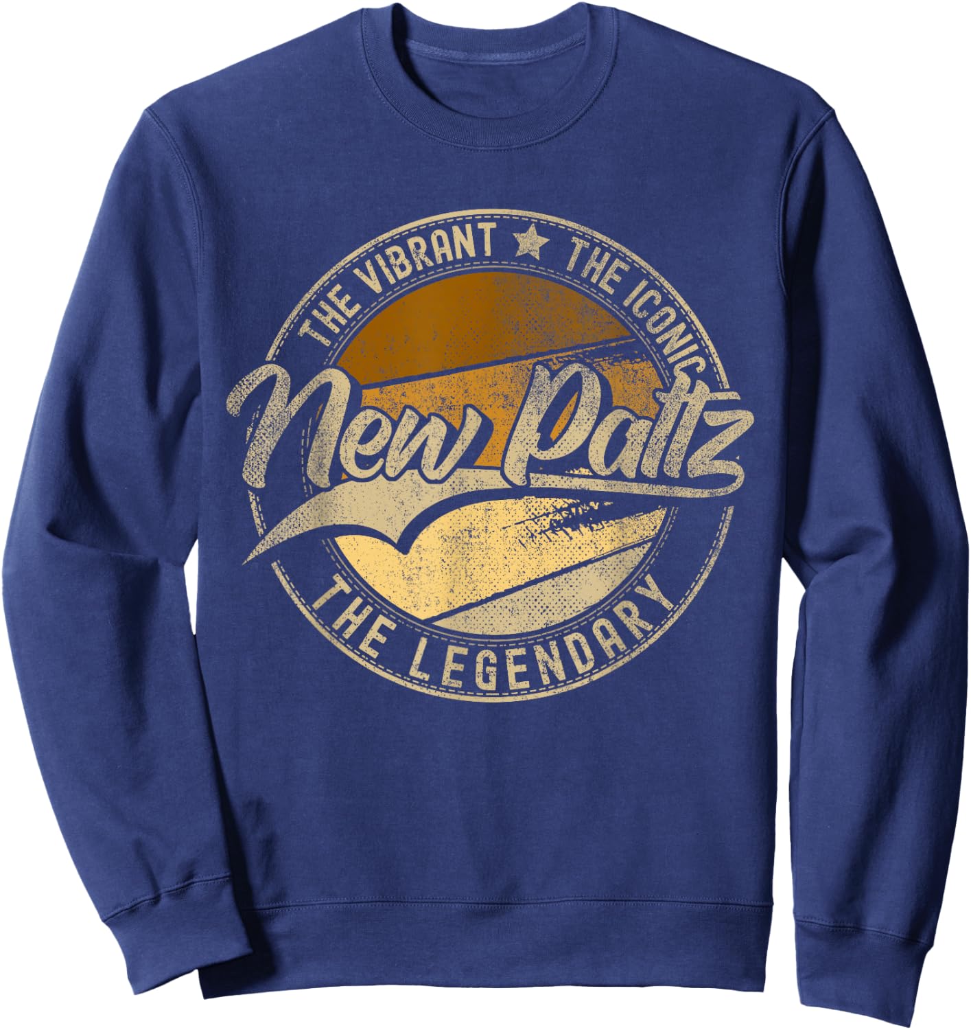 New Paltz NY | New York | Vintage Distressed Sweatshirt - Sweatshirt | Navy