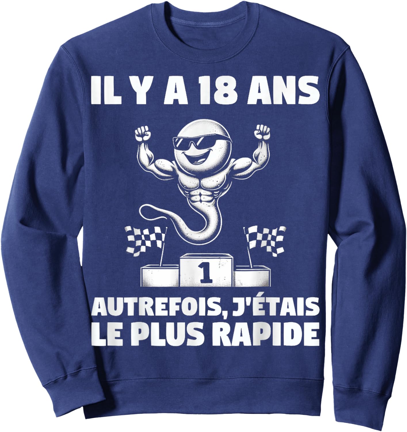 18 Years Ago I Was The Fastest Seed , Black, S Sweatshirt - Sweatshirt | Navy