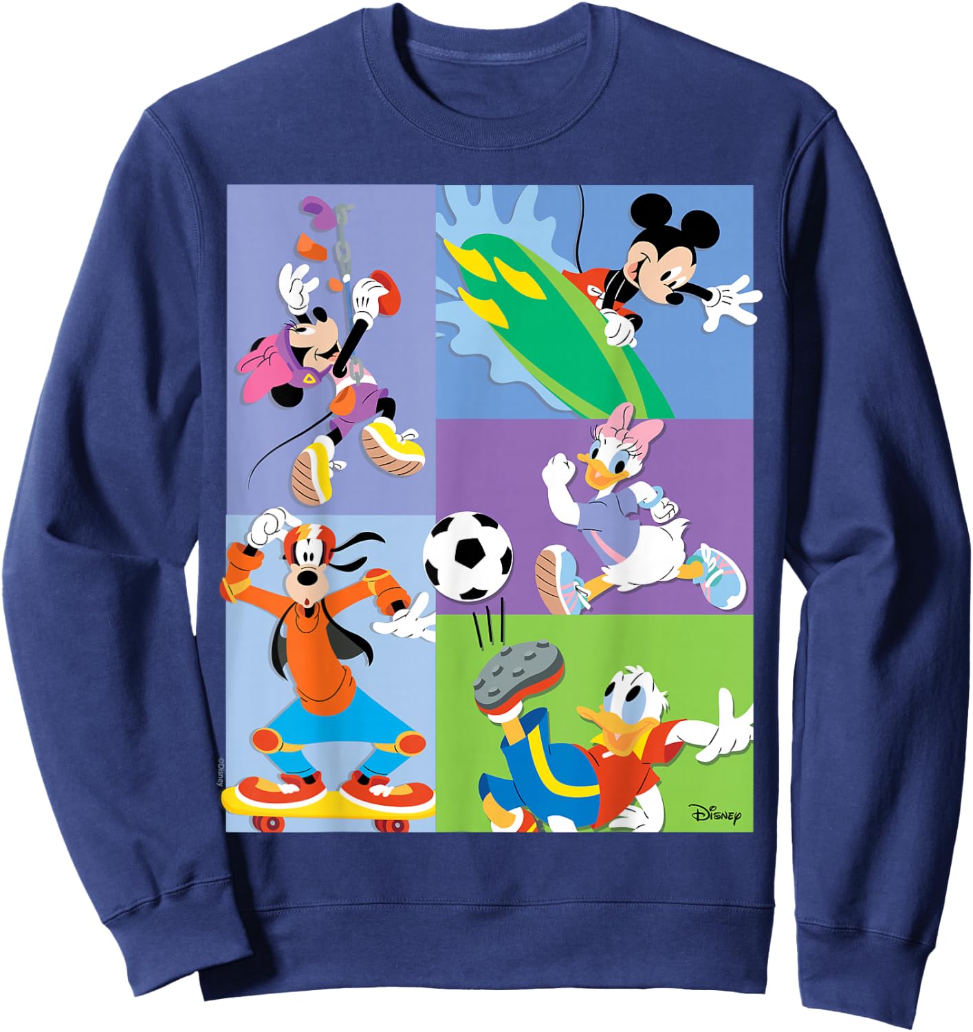Mickey Mouse Minnie Mouse Donald Duck Daisy Duck Goofy Sport Sweatshirt - Sweatshirt | Navy