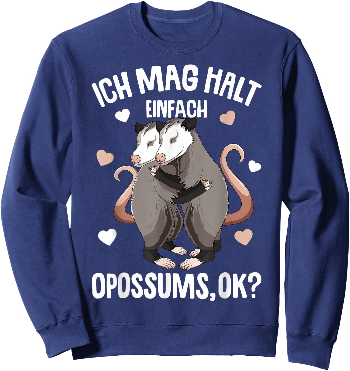 Ich mag halt Opossums Girls Kids Women's Opossum , black, s Sweatshirt - Sweatshirt | Navy