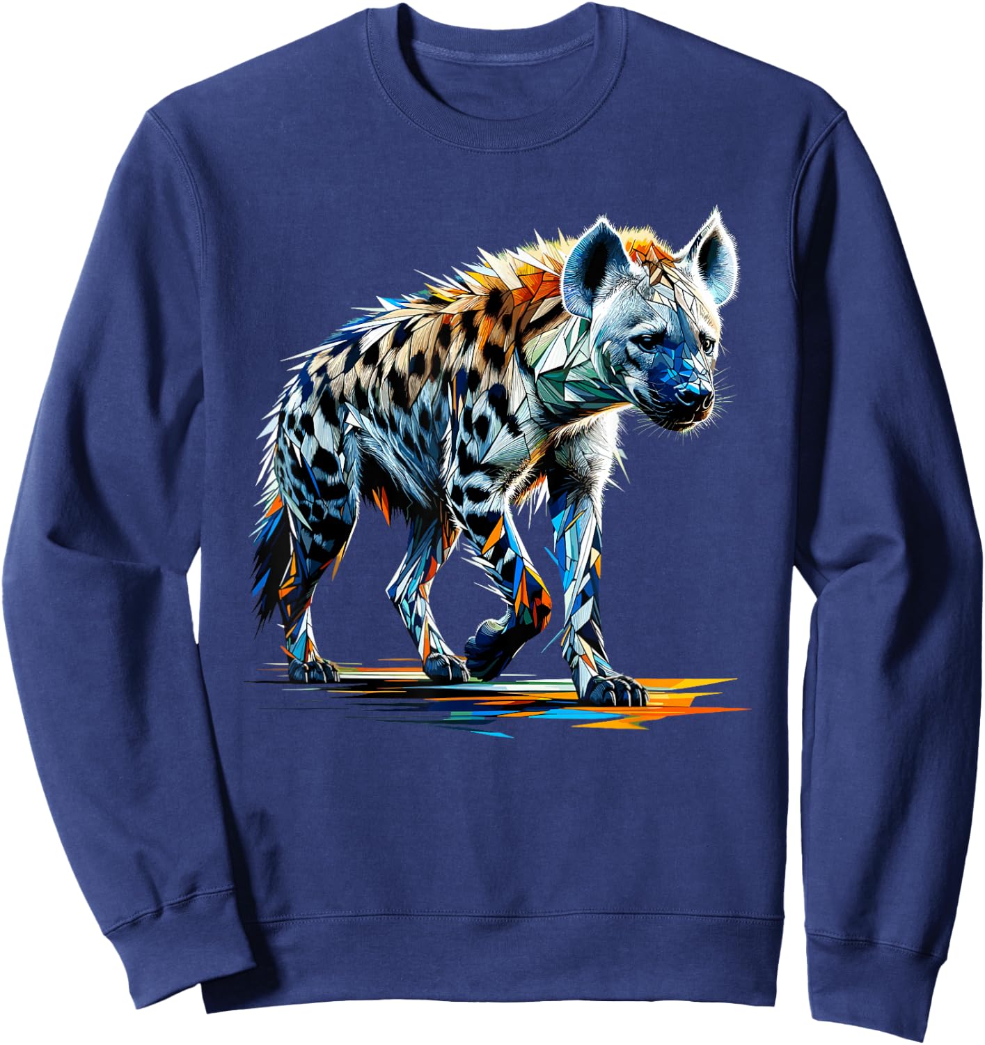 Polygon Art Hyänen Hyäne Sweatshirt - Sweatshirt | Navy