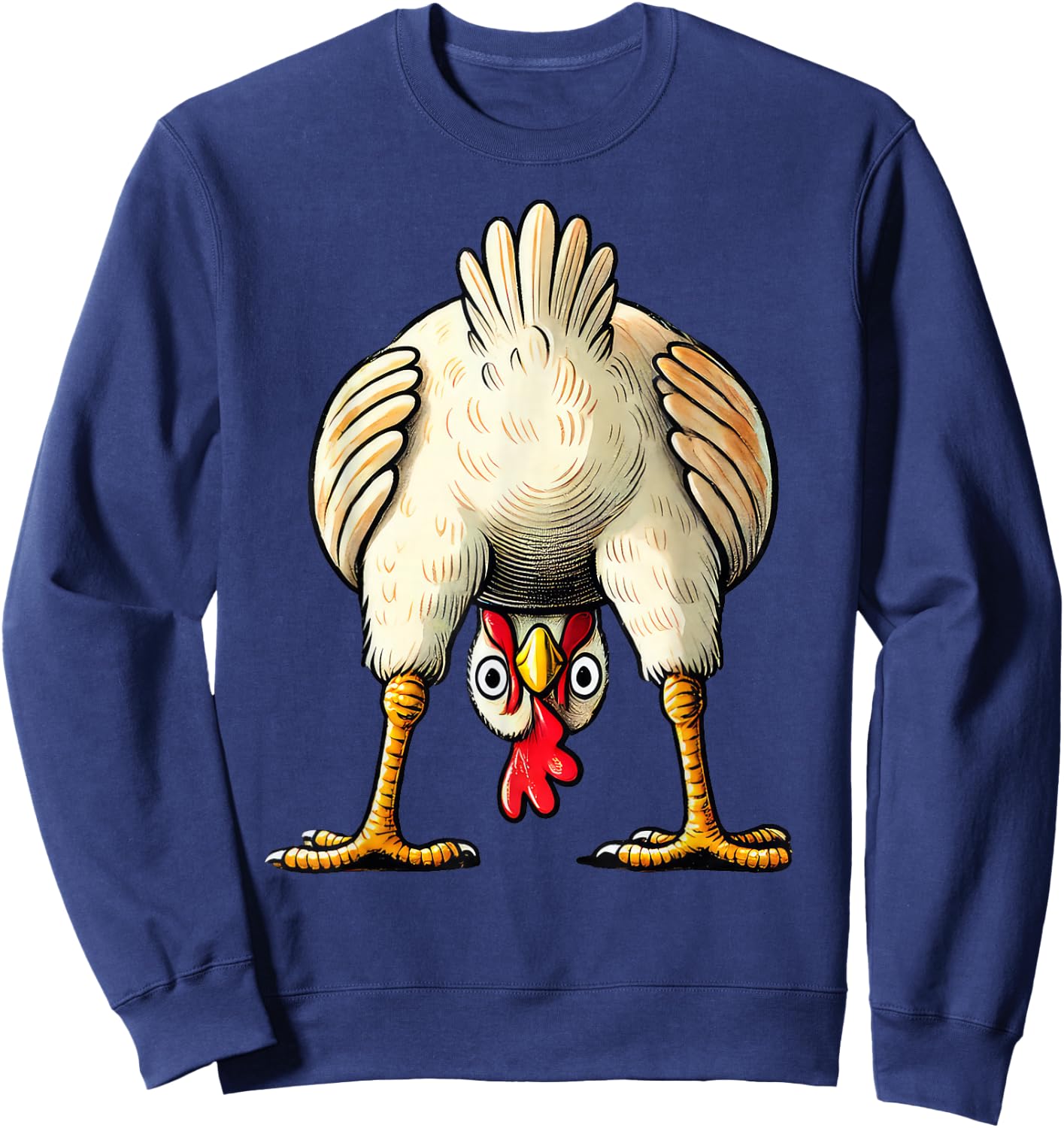 Chicken Chicken Owner Hen Decorative Costume Outfit Funny , black Sweatshirt - Sweatshirt | Navy