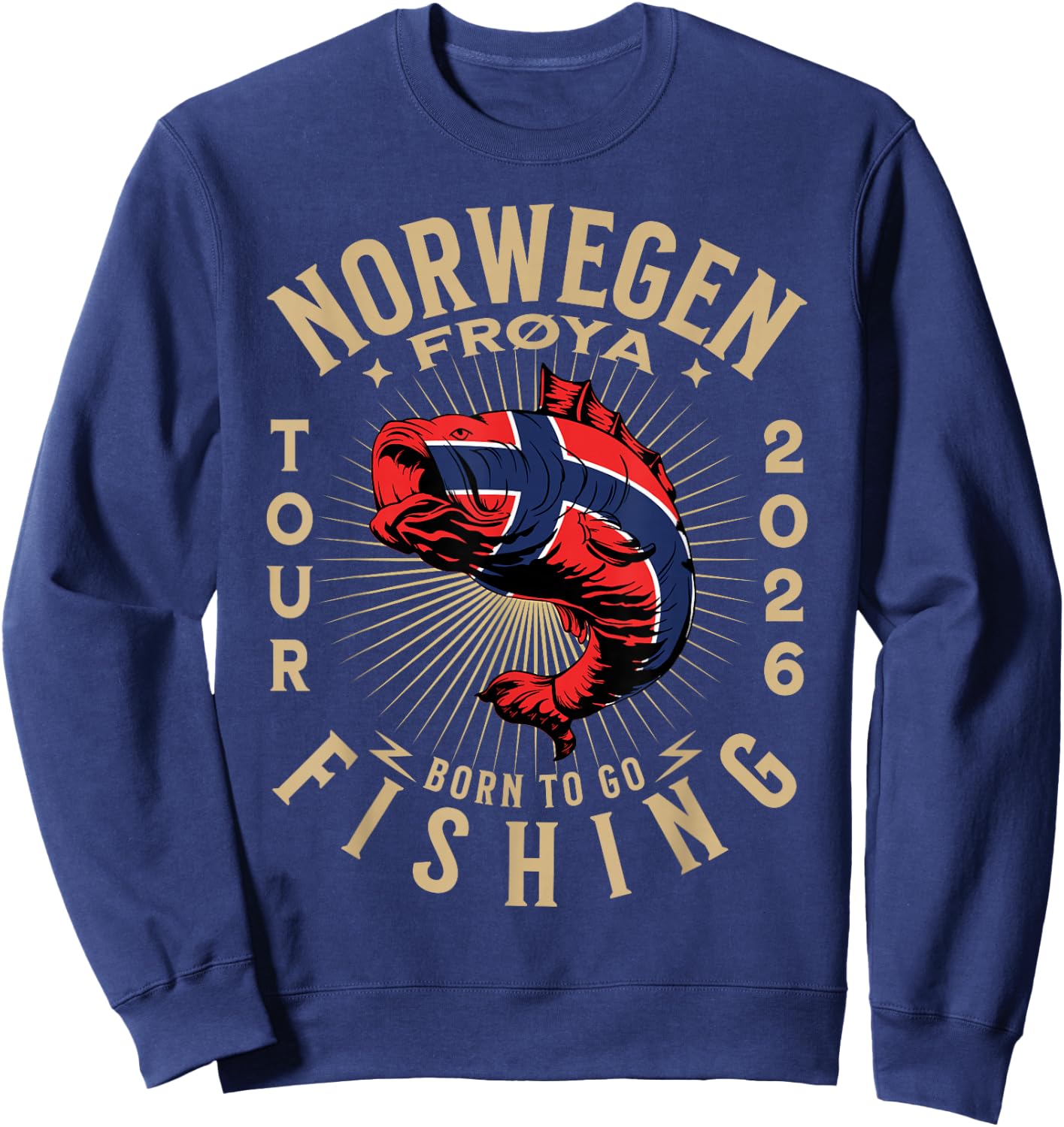 Frøya Fishing Tour Norway 2026 , black Sweatshirt - Sweatshirt | Navy