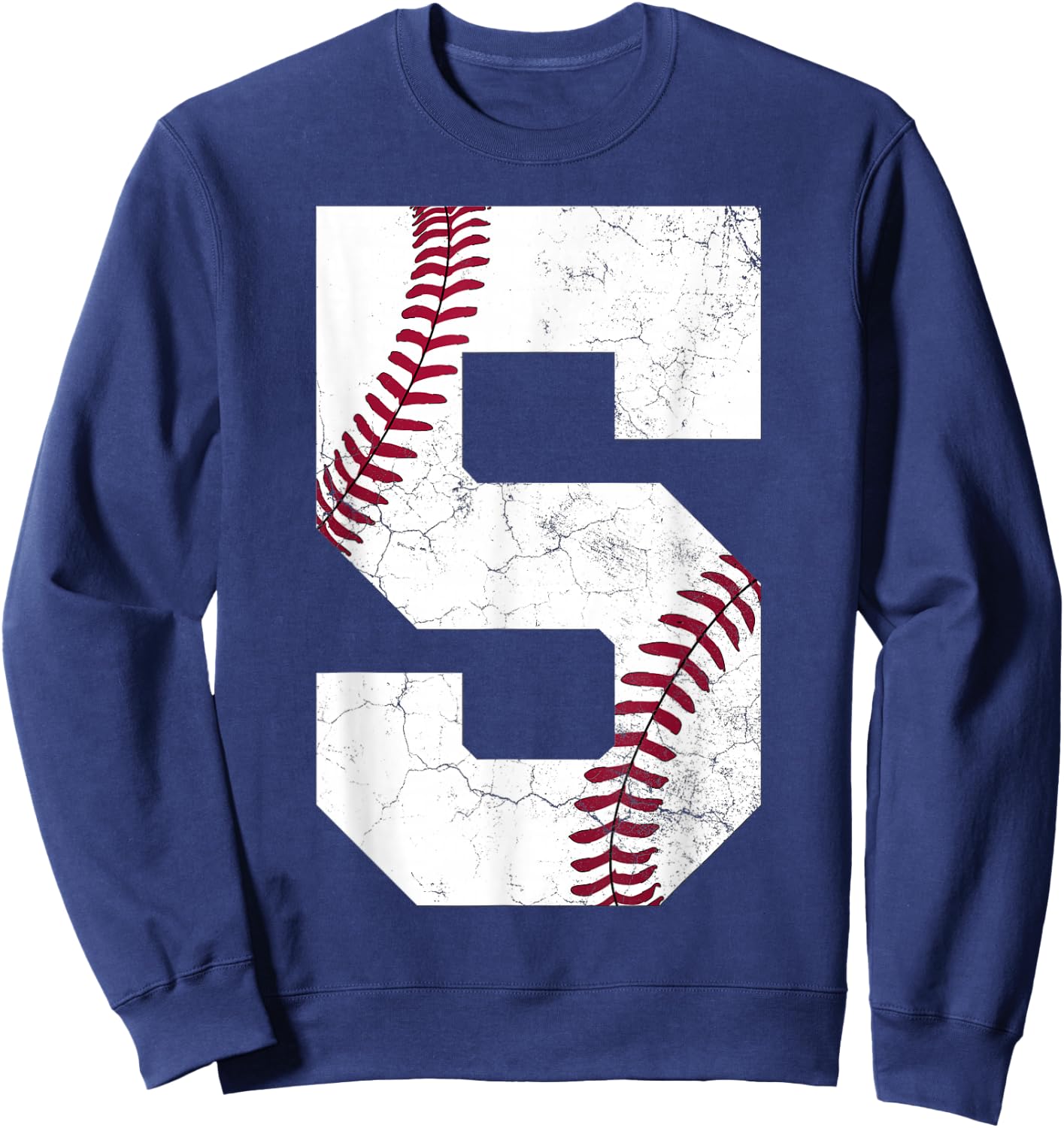 5th Birthday Gift Baseball Shirt Boys Kids Five 5 2020 Sweatshirt - Sweatshirt | Navy