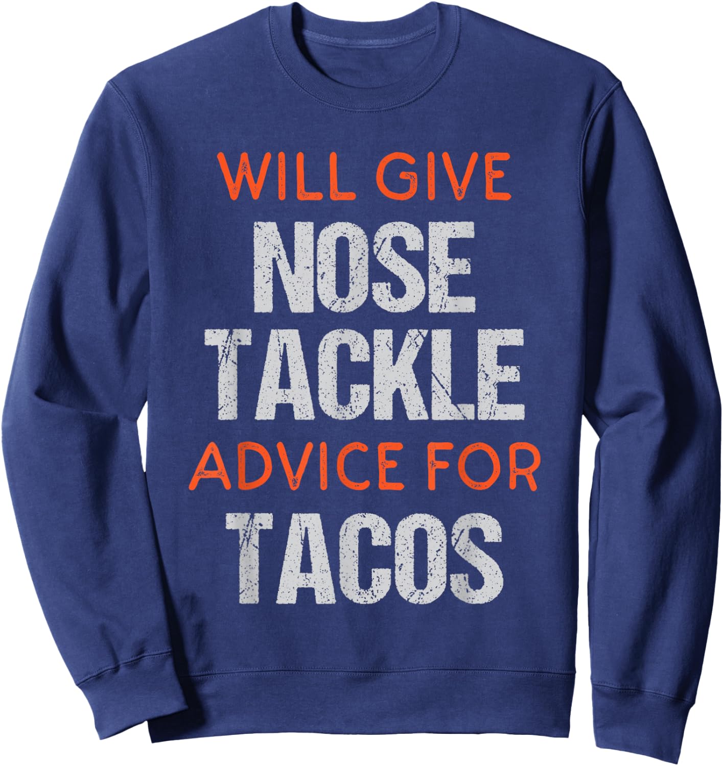 Funny Football Player Defensive Nose Tackle Position Gifts Sweatshirt - Sweatshirt | Navy