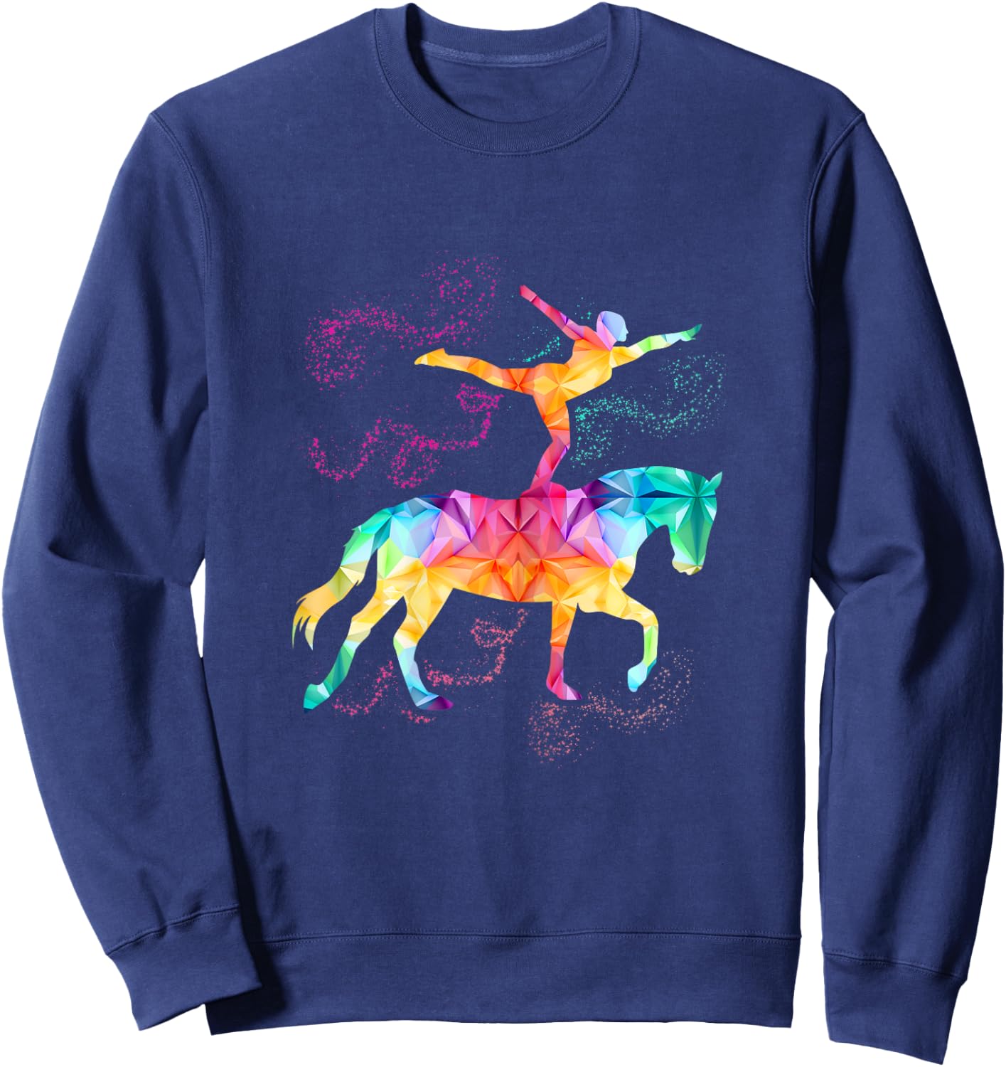 with German Text "Reiterin Reiterhof" [German Language] Sweatshirt - Sweatshirt | Navy