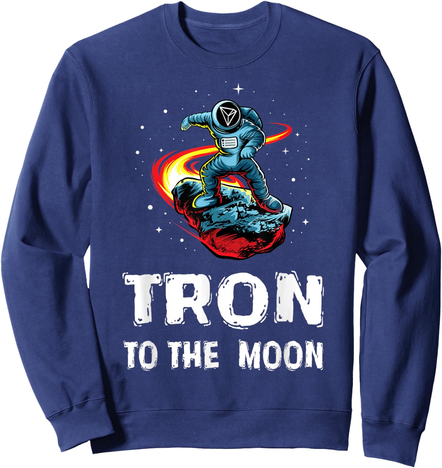 TRX Tron to the Moon Shirt, Funny Tron Astronaut Space Suit Sweatshirt - Sweatshirt | Navy