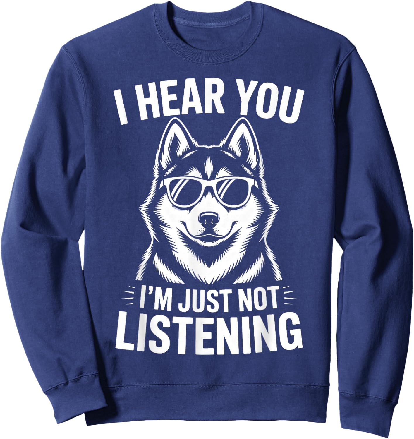 Husky drôle de Sibérie Sweatshirt - Sweatshirt | Navy