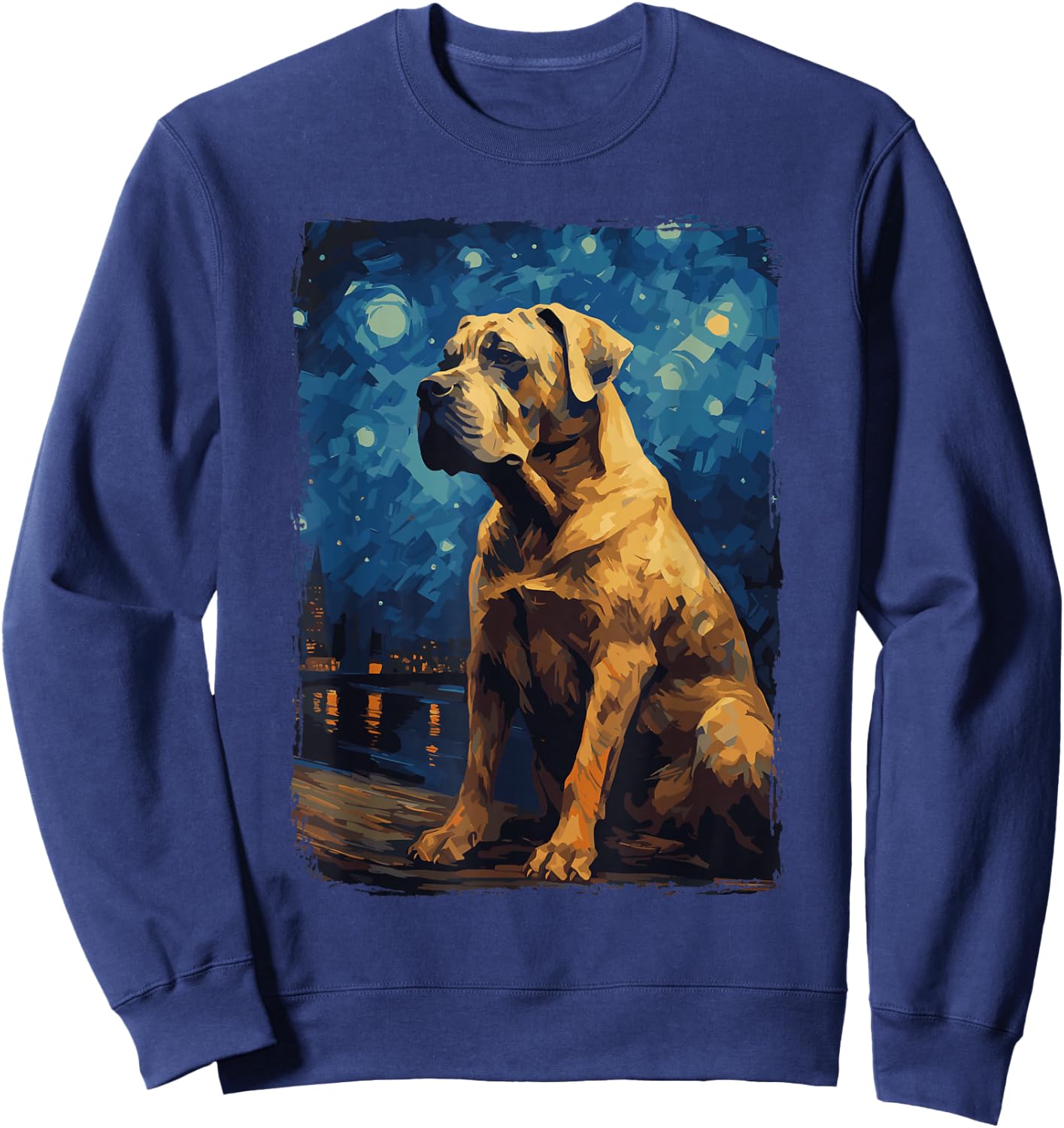 Presa Canario Starry Night Cane Corso Dogo Canario Sweatshirt - Sweatshirt | Navy