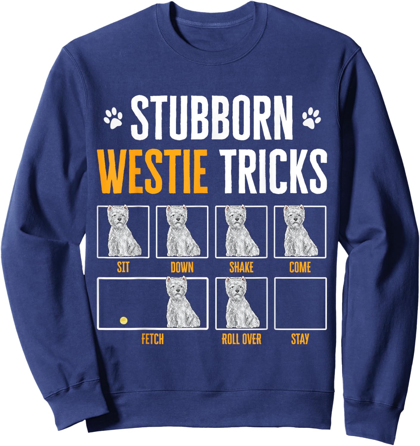 Westie Dog West Highland White Terrier Sweatshirt - Sweatshirt | Navy