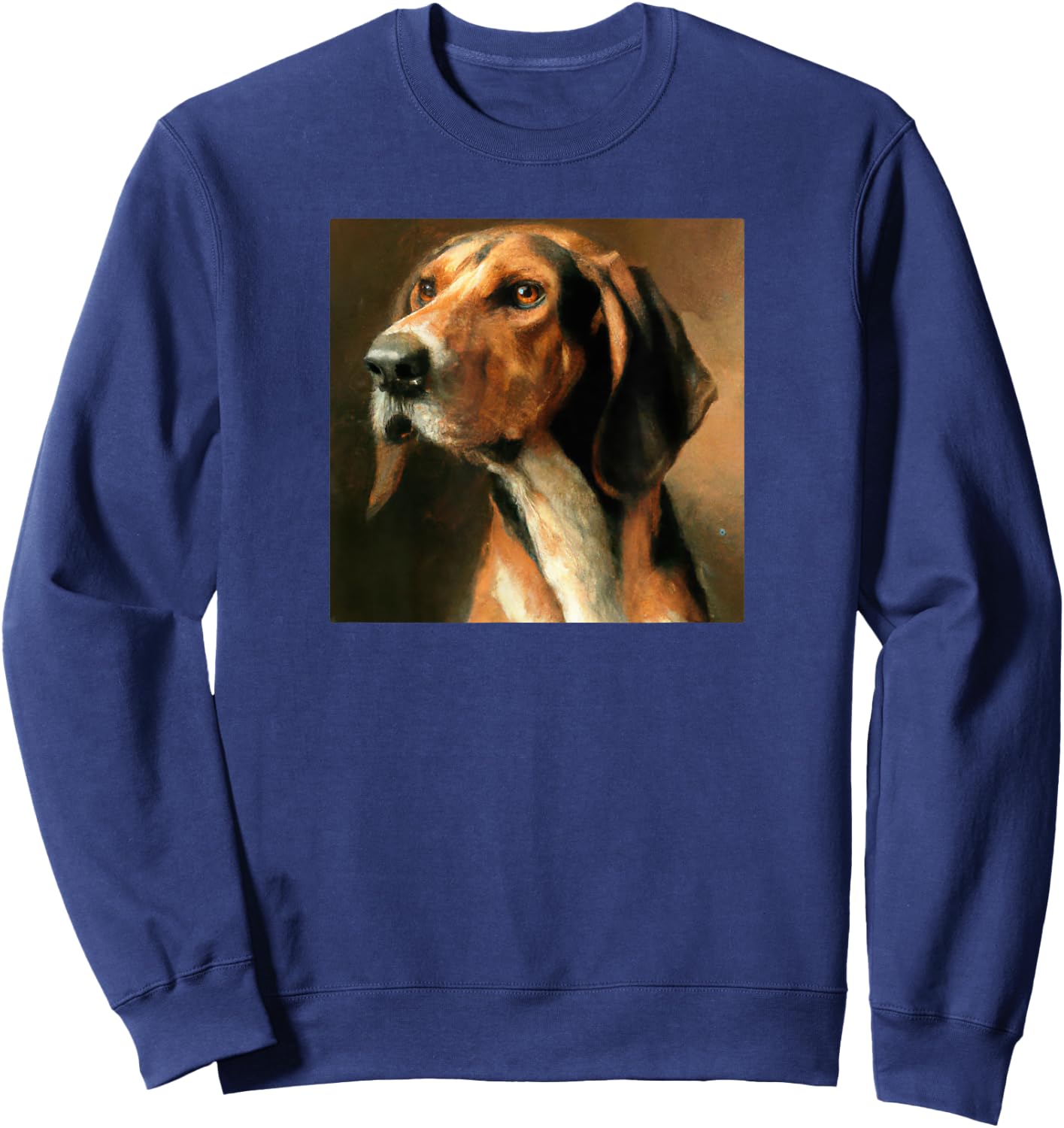 American English Coonhound Portrait Style Sweatshirt - Sweatshirt | Navy