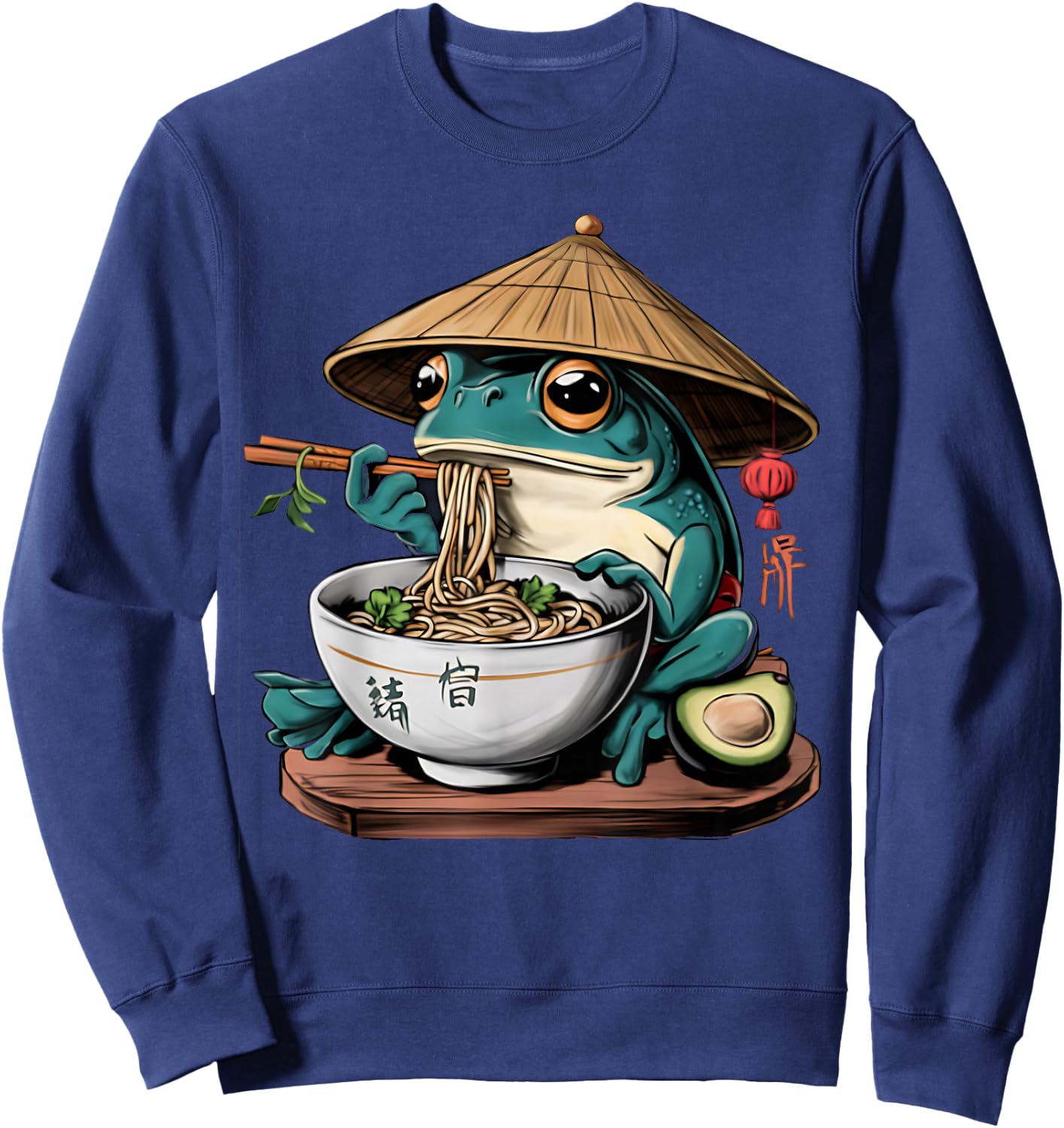 Kawaii Frog & Ramen Collection Frog Ramen Anime -Kids - Black, Small Sweatshirt - Sweatshirt | Navy