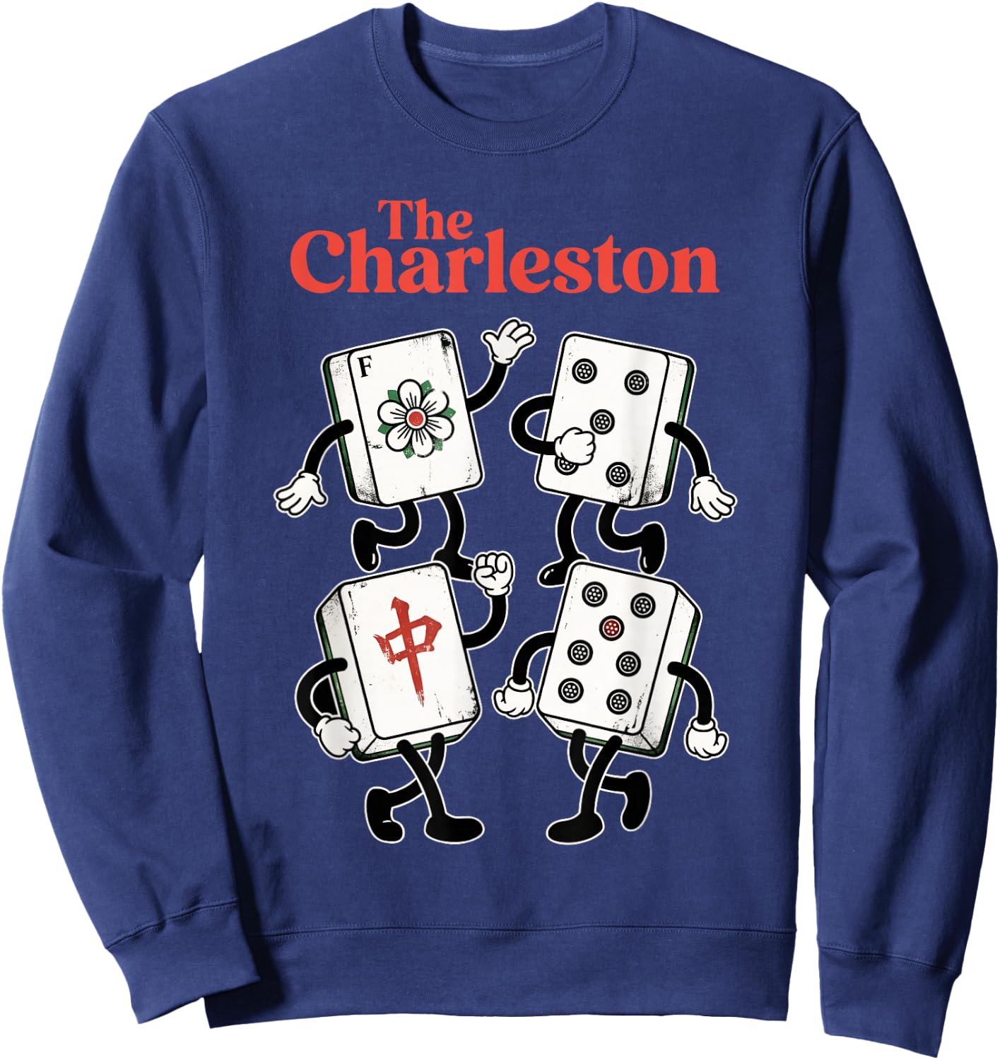 The Charleston Retro Funny Mahjong Player Men Women Sweatshirt - Sweatshirt | Navy