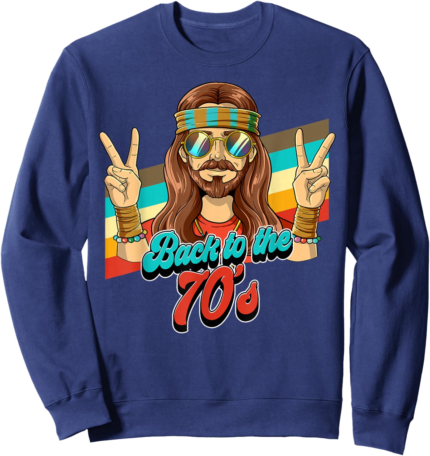 Back To The 70s , black Sweatshirt - Sweatshirt | Navy