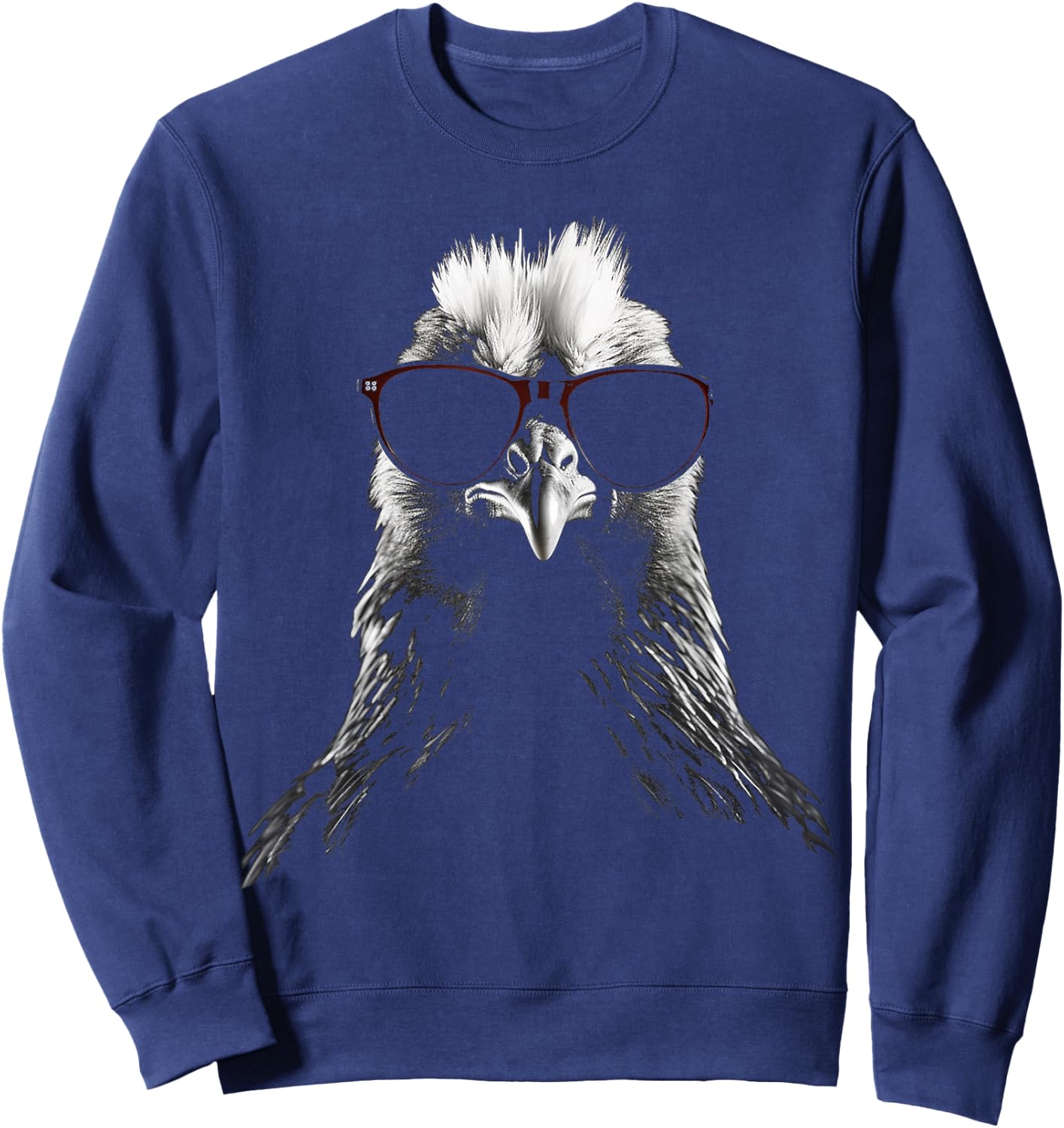 Chicken Sunglasses - Chicken Sweatshirt - Sweatshirt | Navy