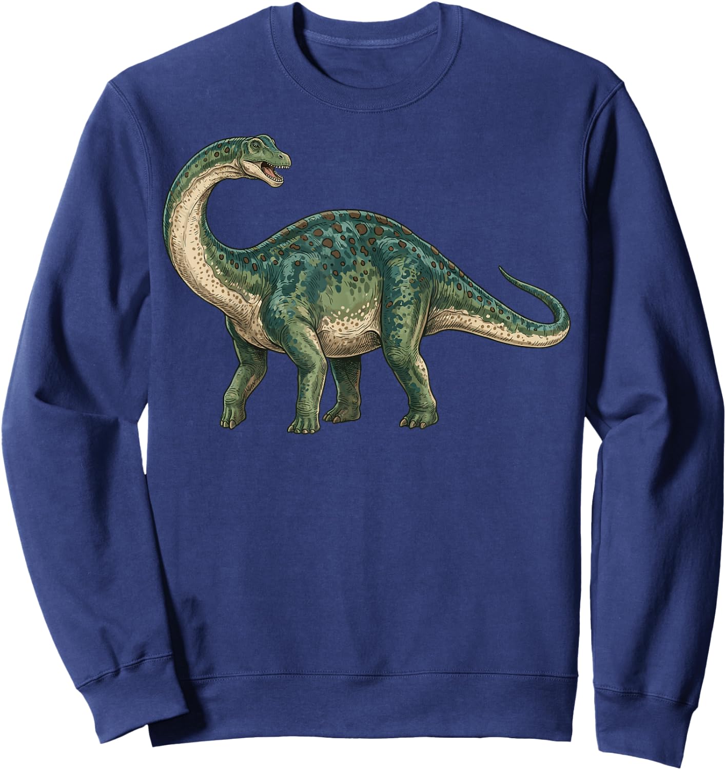 Brontosaurus Illustration Apatosaurus Sweatshirt - Sweatshirt | Navy