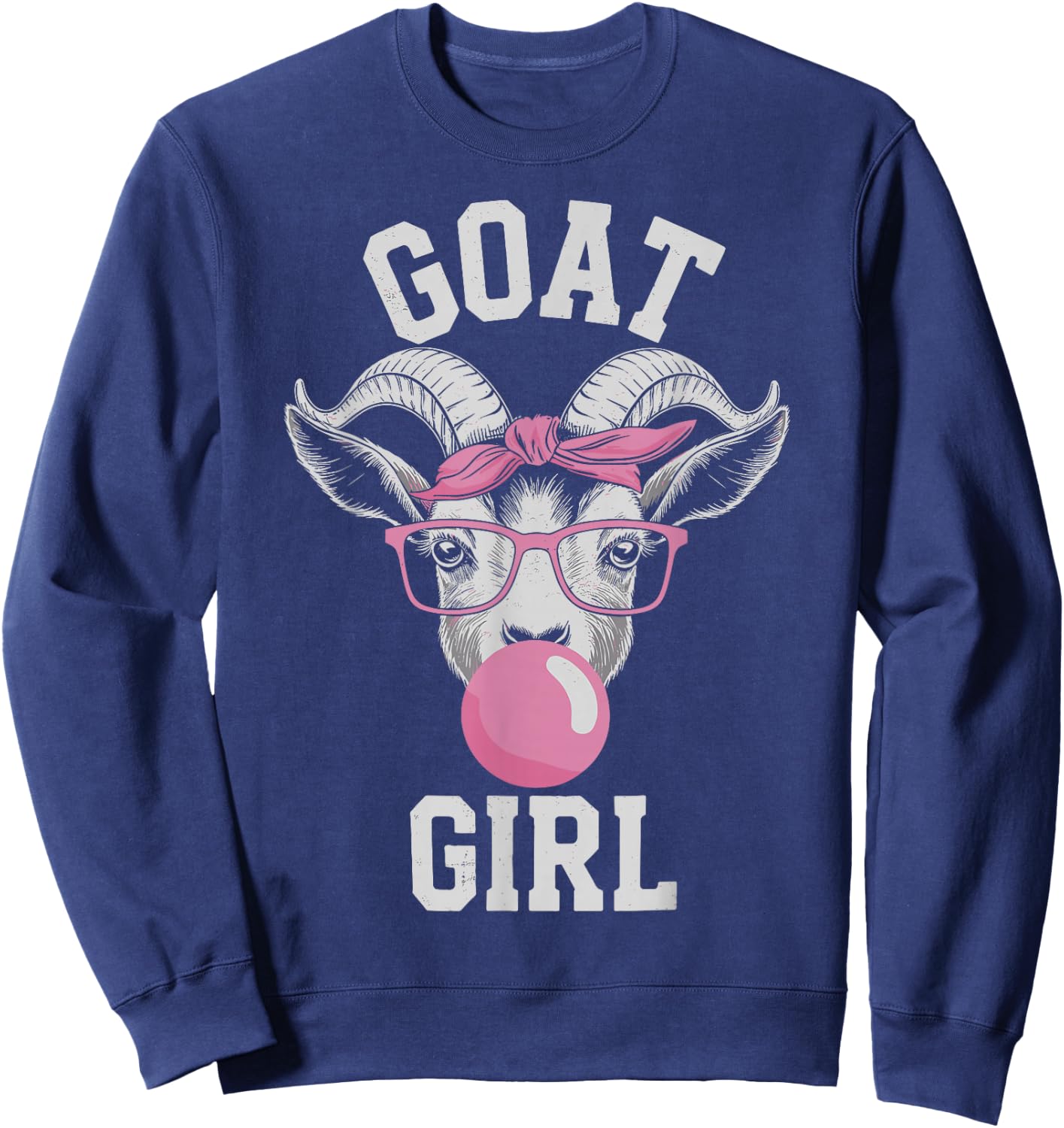 Goat Girl Funny Goat Lover Sweatshirt - Sweatshirt | Navy