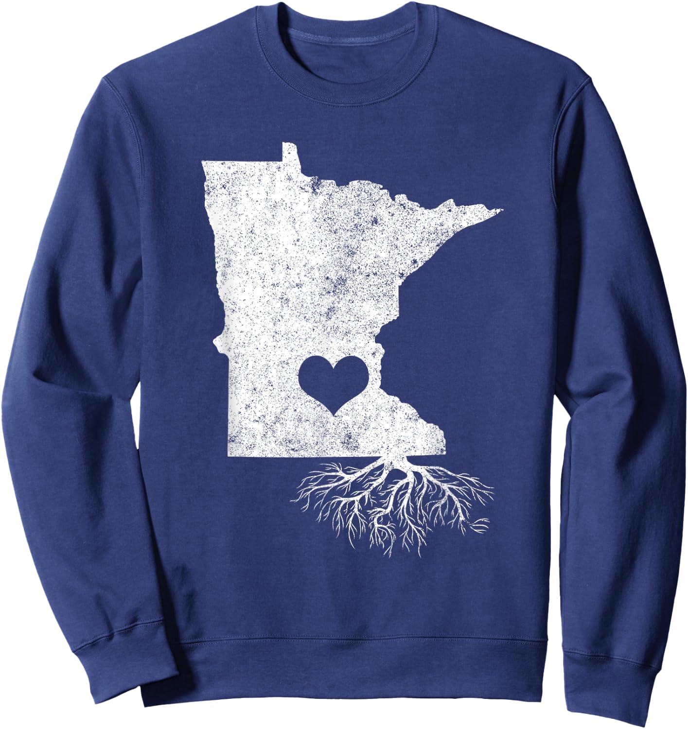 Minnesota Roots Shirt: I Love Minnesota With Roots Sweatshirt - Sweatshirt | Navy