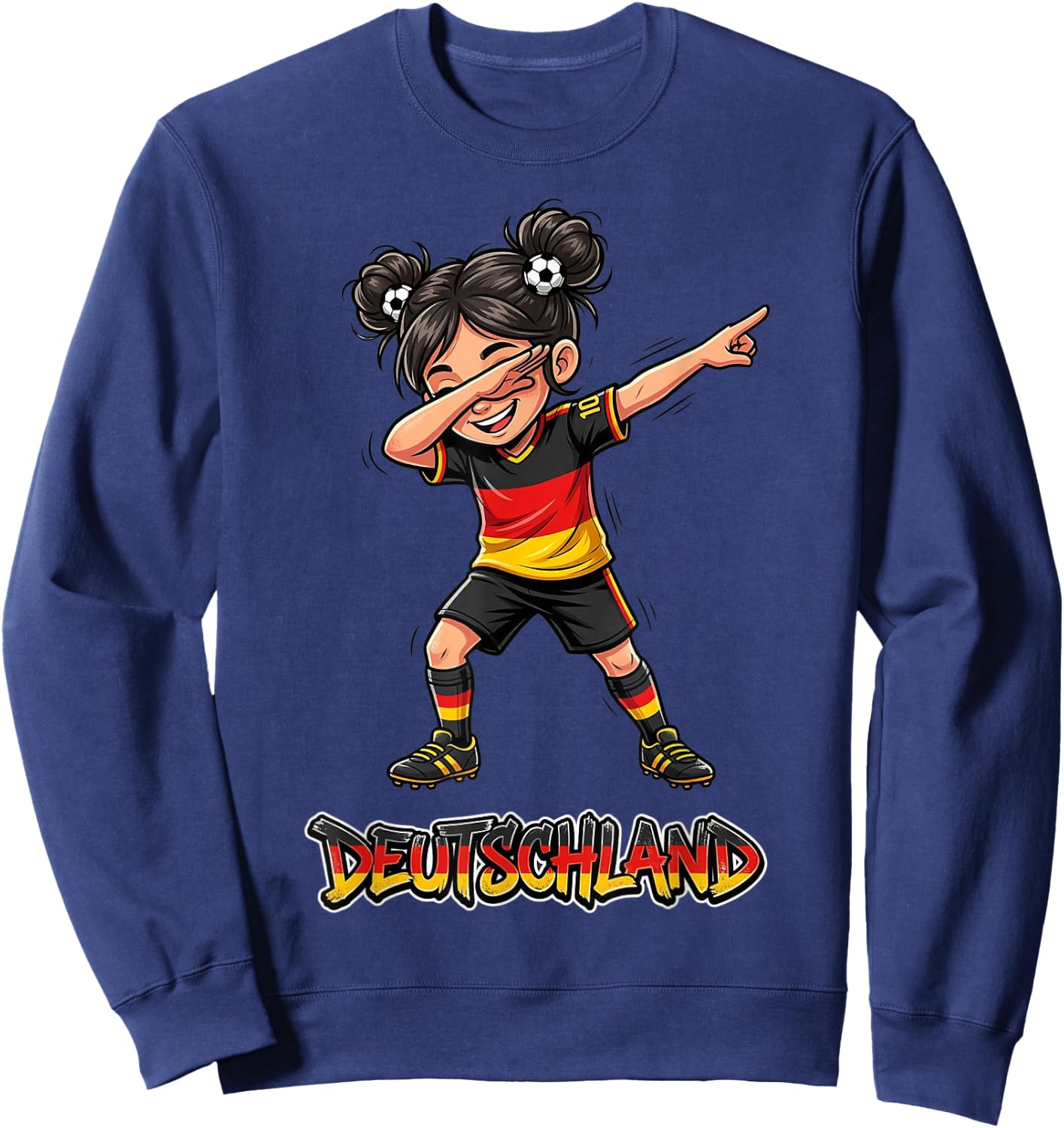 Flagge Deutschland Mädchen Dab Tanz Sweatshirt - Sweatshirt | Navy