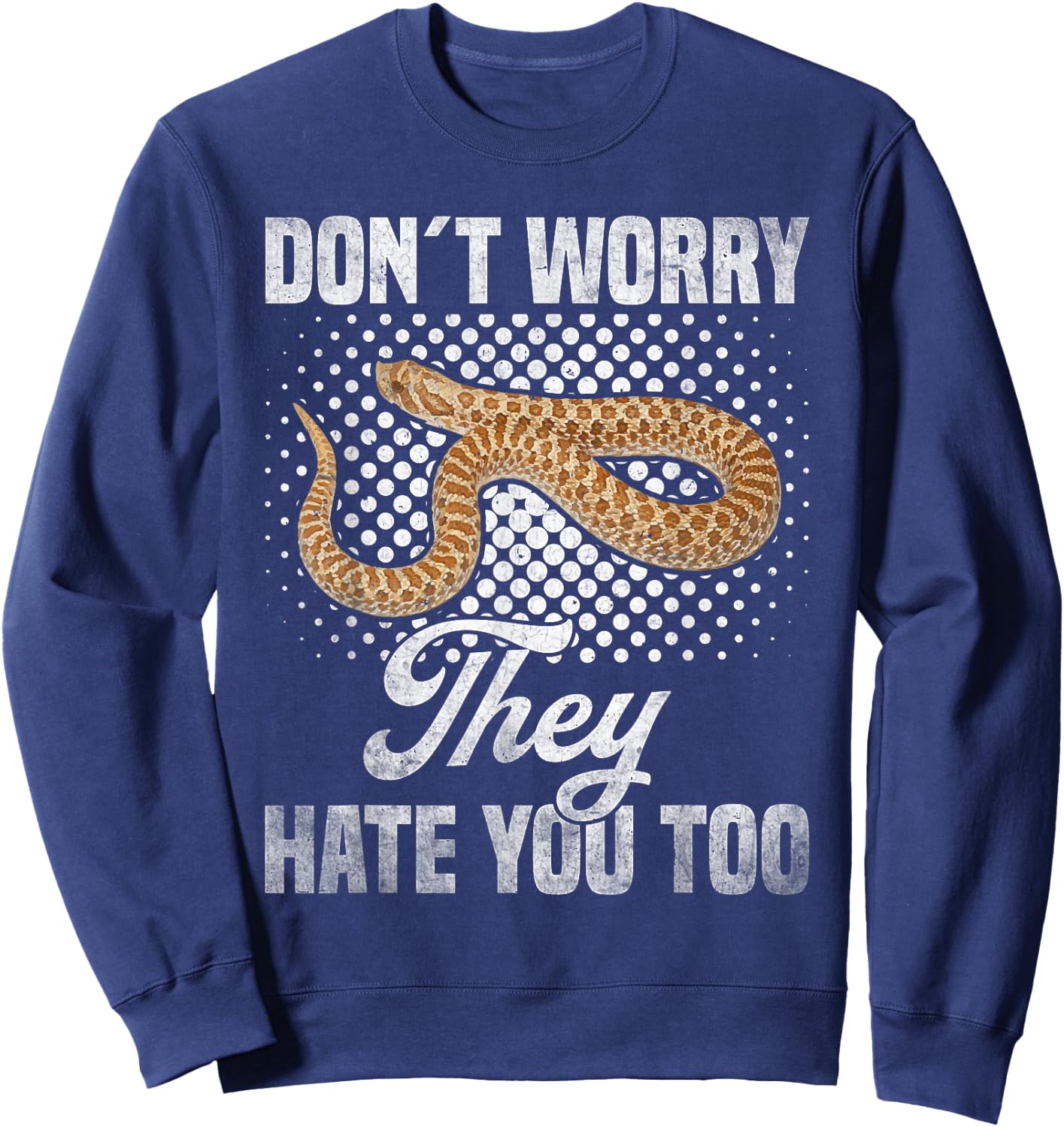 Hognose Snake Hide Hognose Snake Ring Stuffed Hognose Snake Sweatshirt - Sweatshirt | Navy