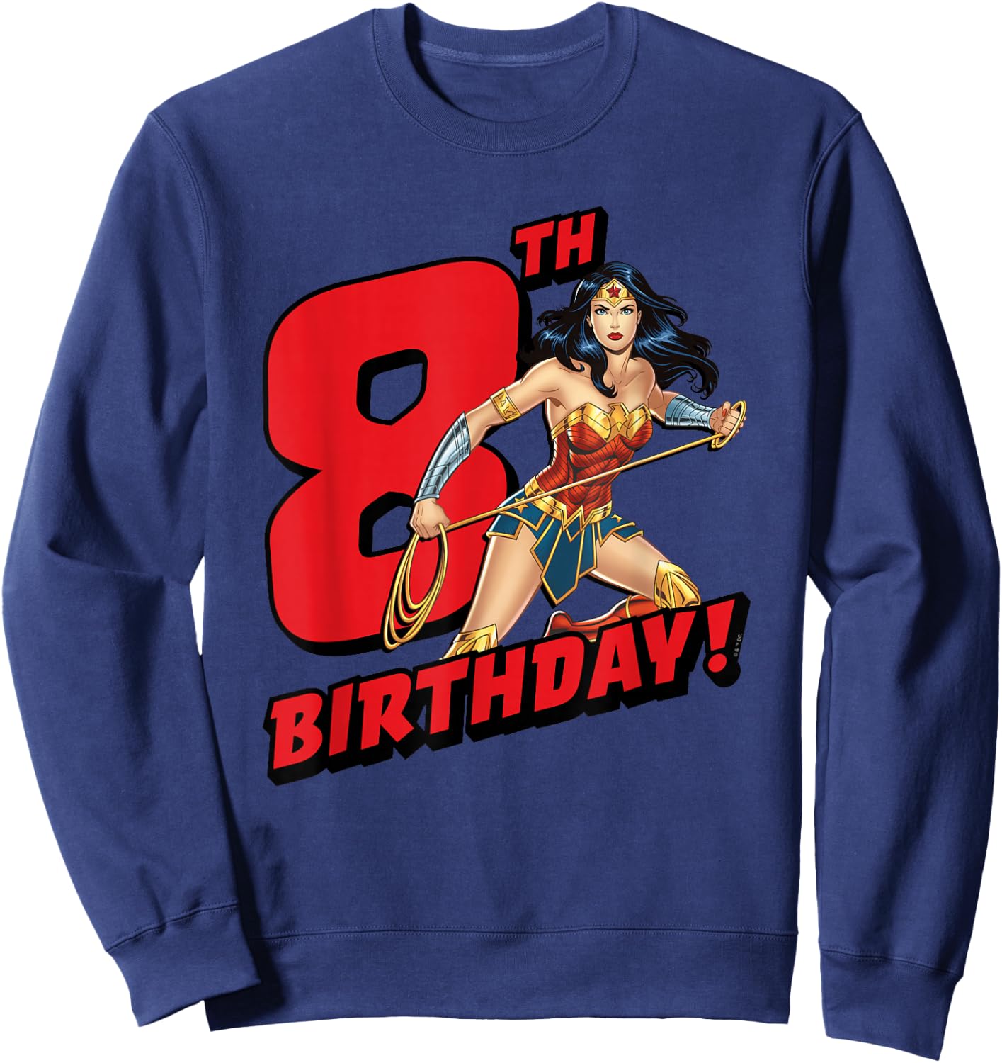 Wonder Woman 8th Birthday Sweatshirt - Sweatshirt | Navy