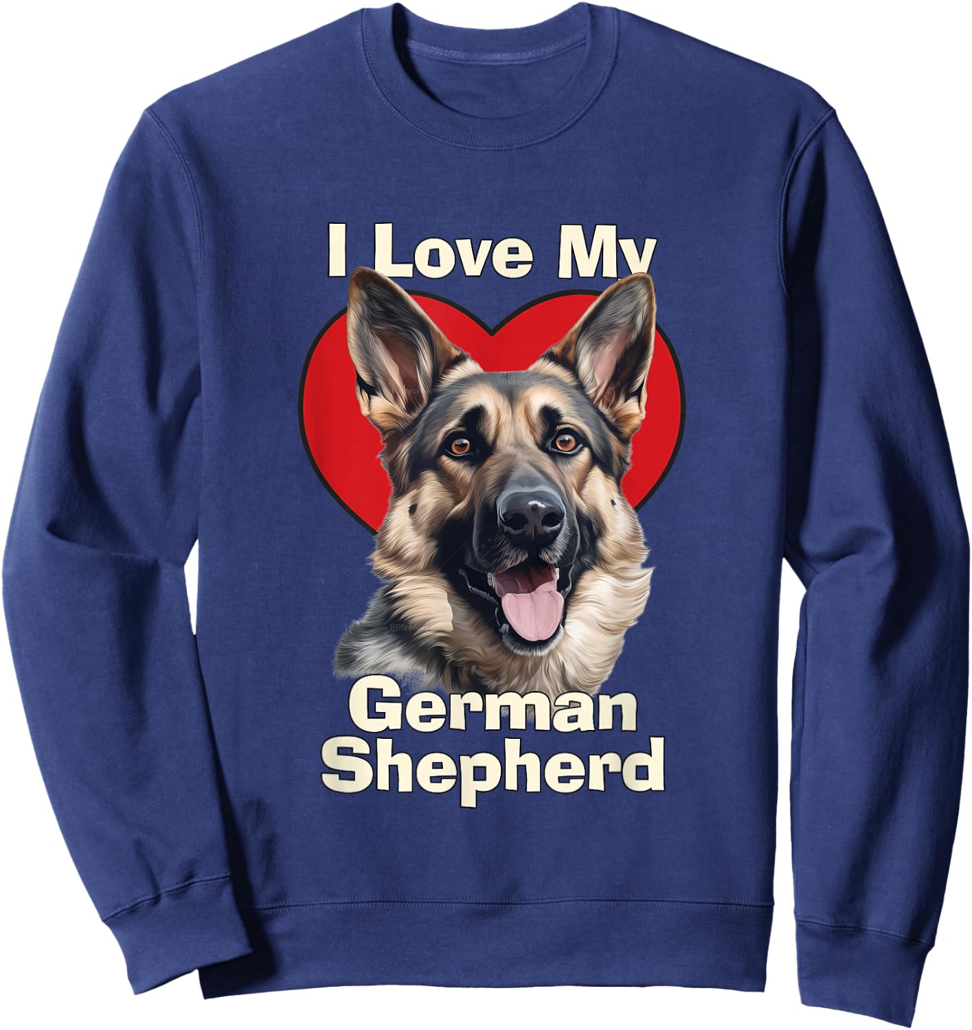 I Love My Shepherd Puppy Sweatshirt - Sweatshirt | Navy