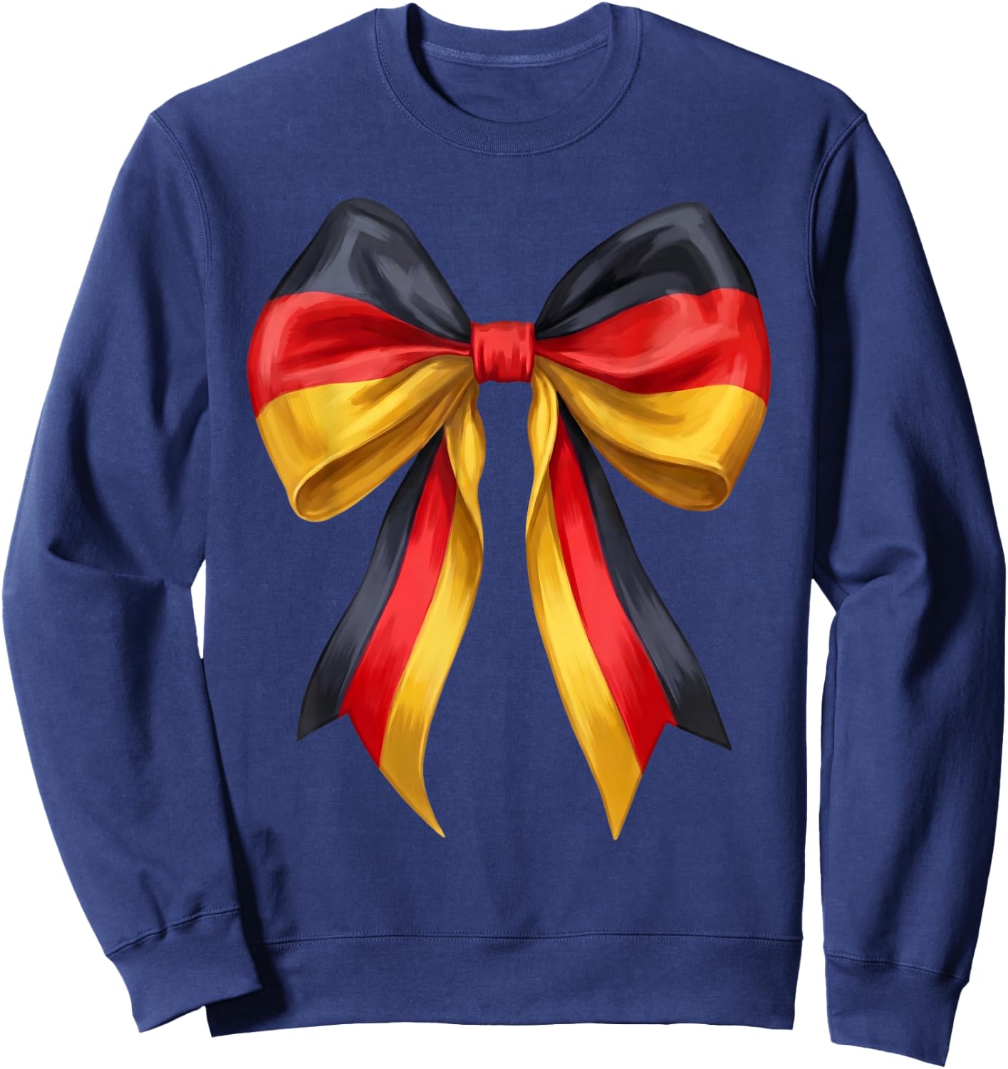 German Girl Coquette Bow Germany Flag Cute German Girl Sweatshirt - Sweatshirt | Navy