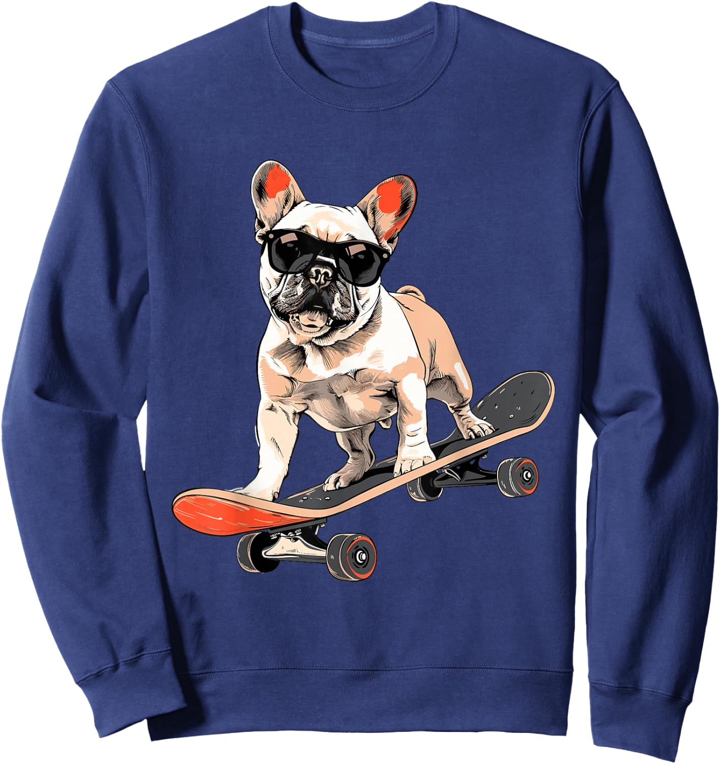 French Bulldog skateboard Sweatshirt - Sweatshirt | Navy