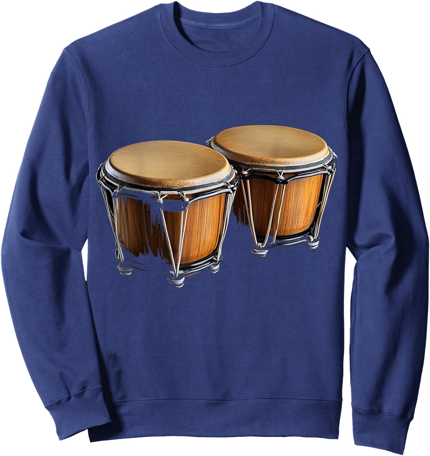 Bongos Music Instrument Motif Artwork Bongos Sweatshirt - Sweatshirt | Navy