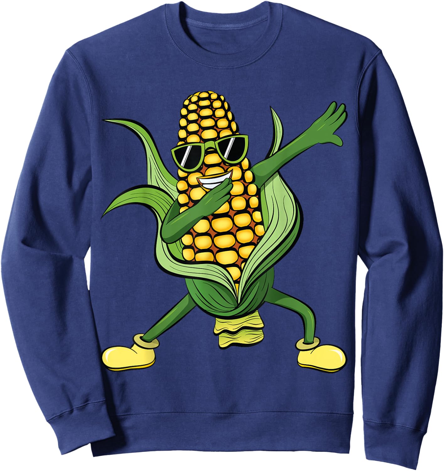 Dabbing Corn Cob | Dancing Corn Farm Farmer Gift Sweatshirt - Sweatshirt | Navy