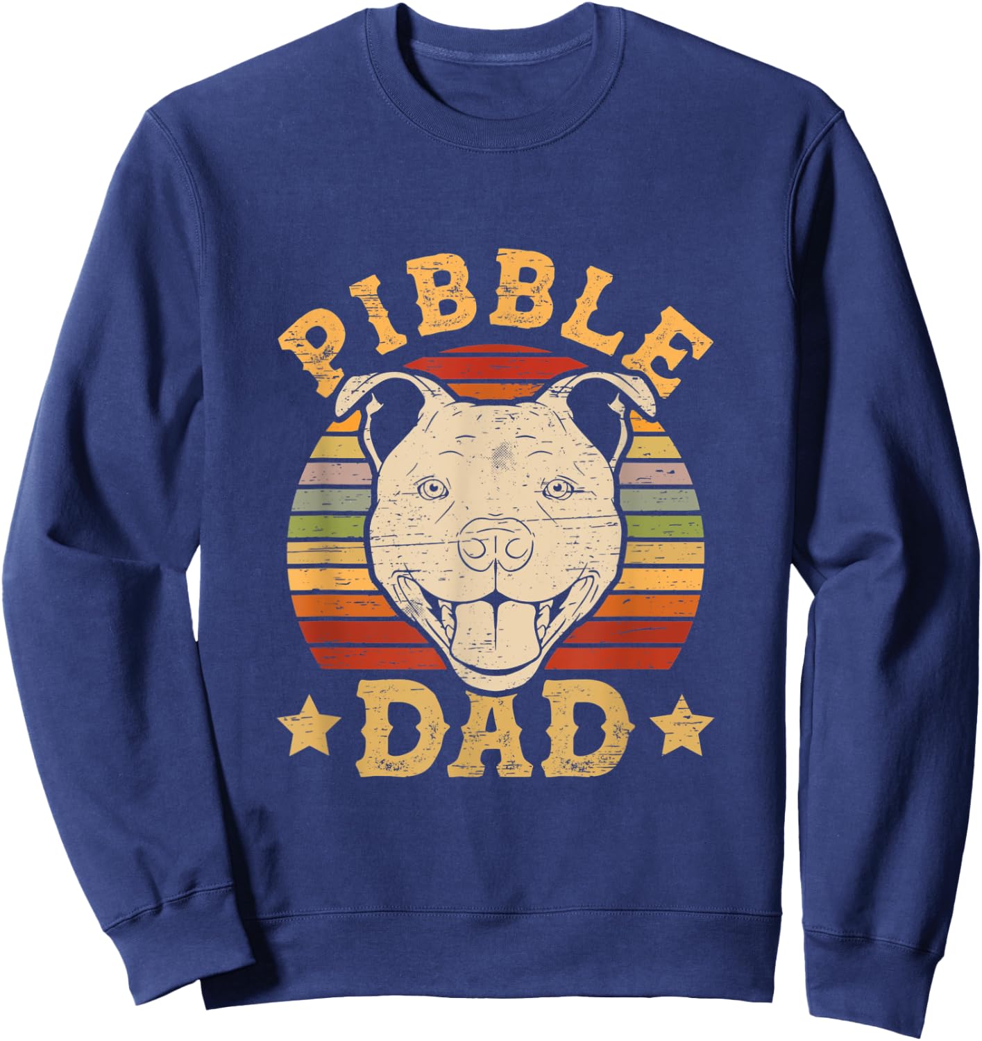 Retro Pibble Dad Sweatshirt - Sweatshirt | Navy