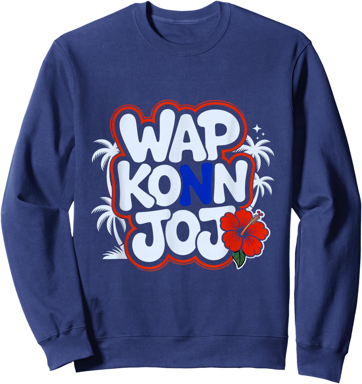 Haiti Creole Heritage Wap Konn Joj Haitian Saying Pride Sweatshirt - Sweatshirt | Navy