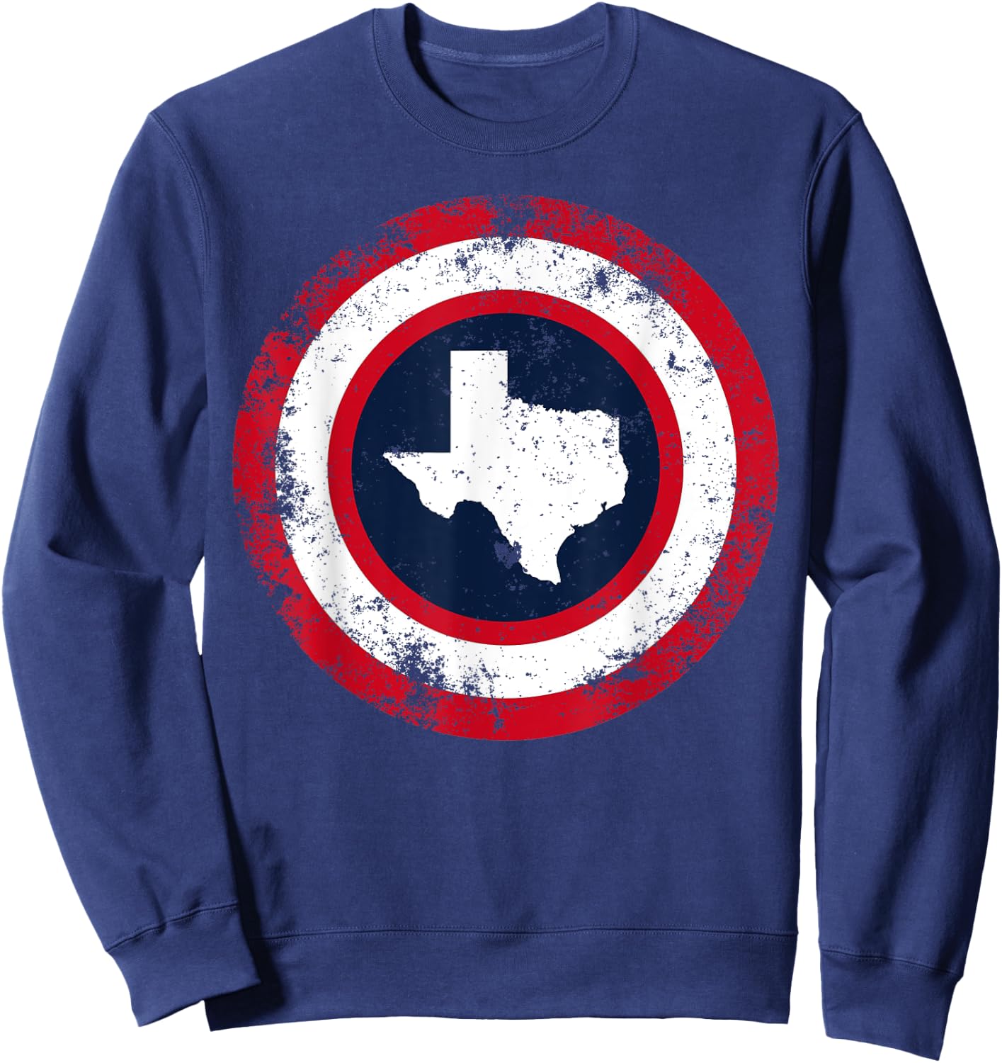 Captain Texas Funny Southern Superhero Sweatshirt - Sweatshirt | Navy